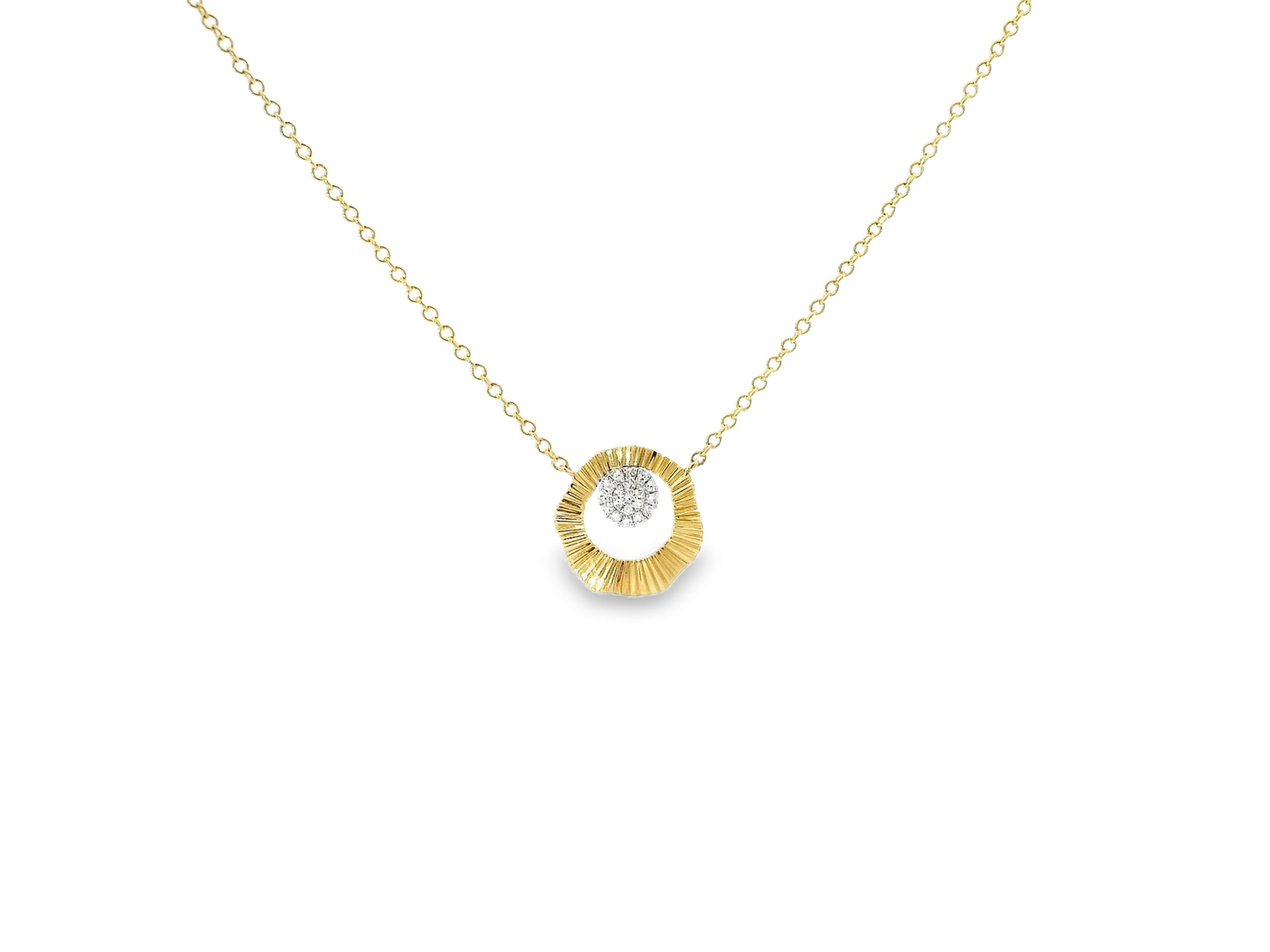 0.06CT Diamond Pendant 14k Gold