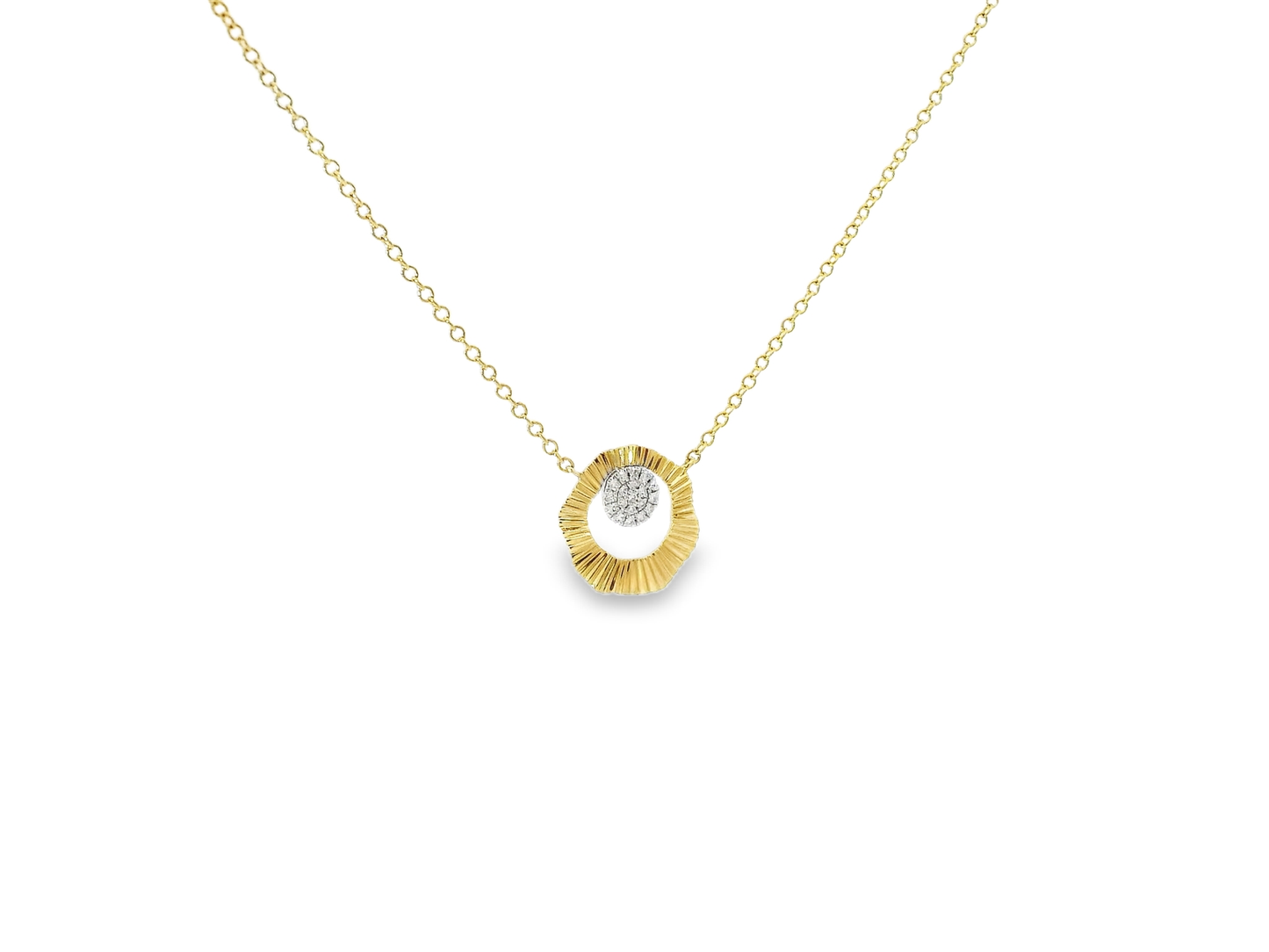 0.06CT Diamond Pendant 14k Gold