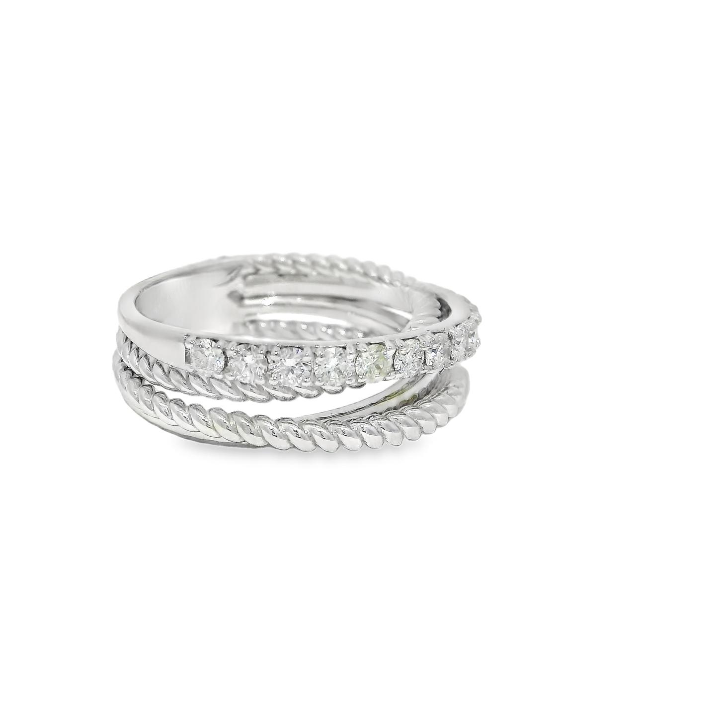 .59CT Diamond Ring 14K White Gold
