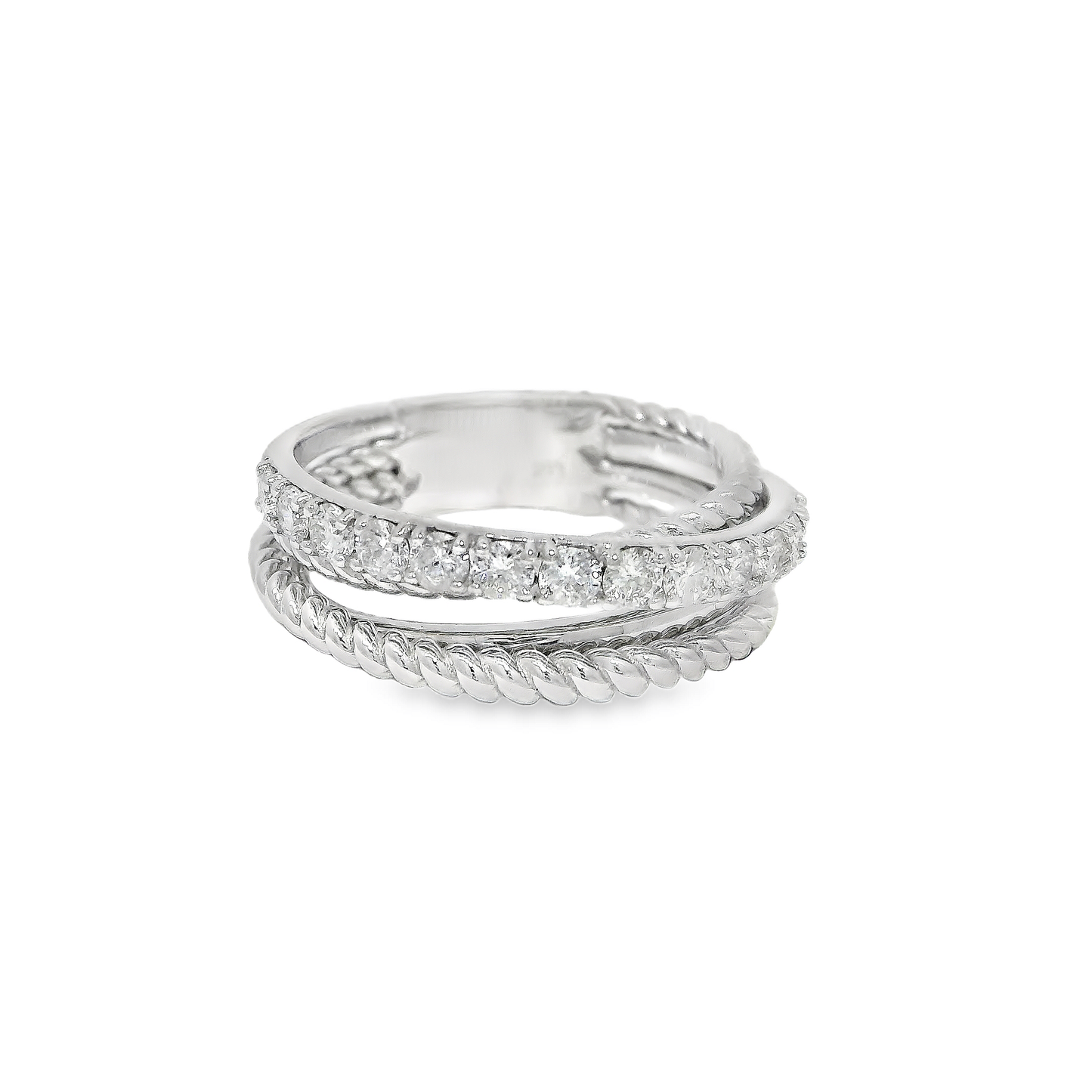 .59CT Diamond Ring 14K White Gold