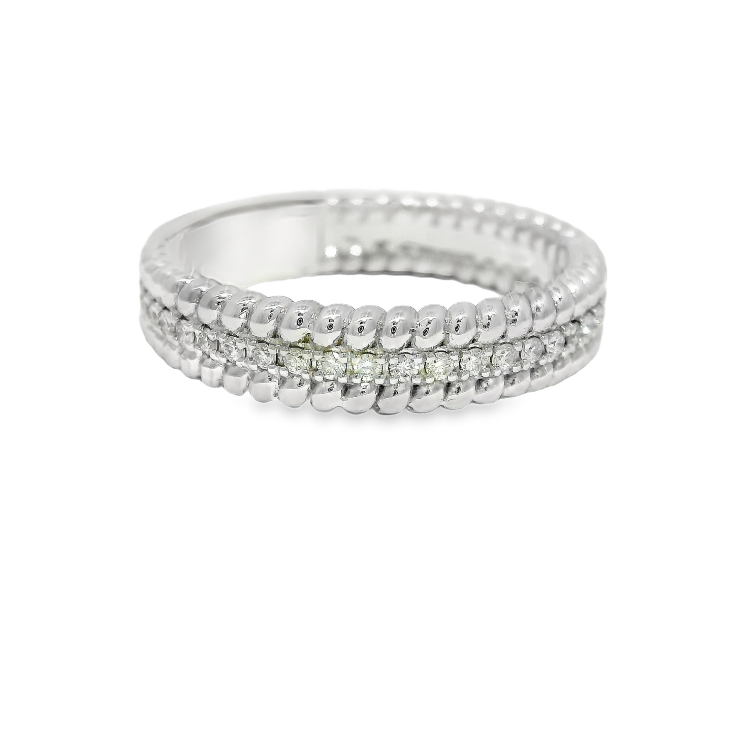 0.22CT Diamond Ring 14K White Gold