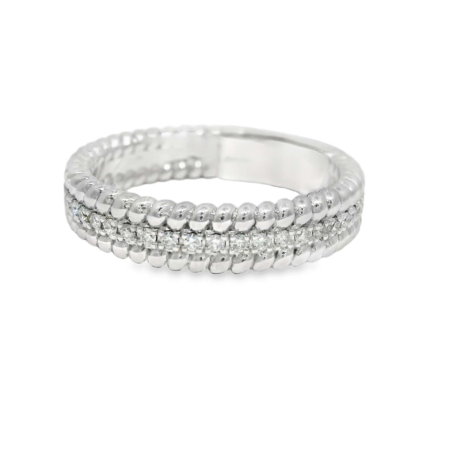 0.22CT Diamond Ring 14K White Gold