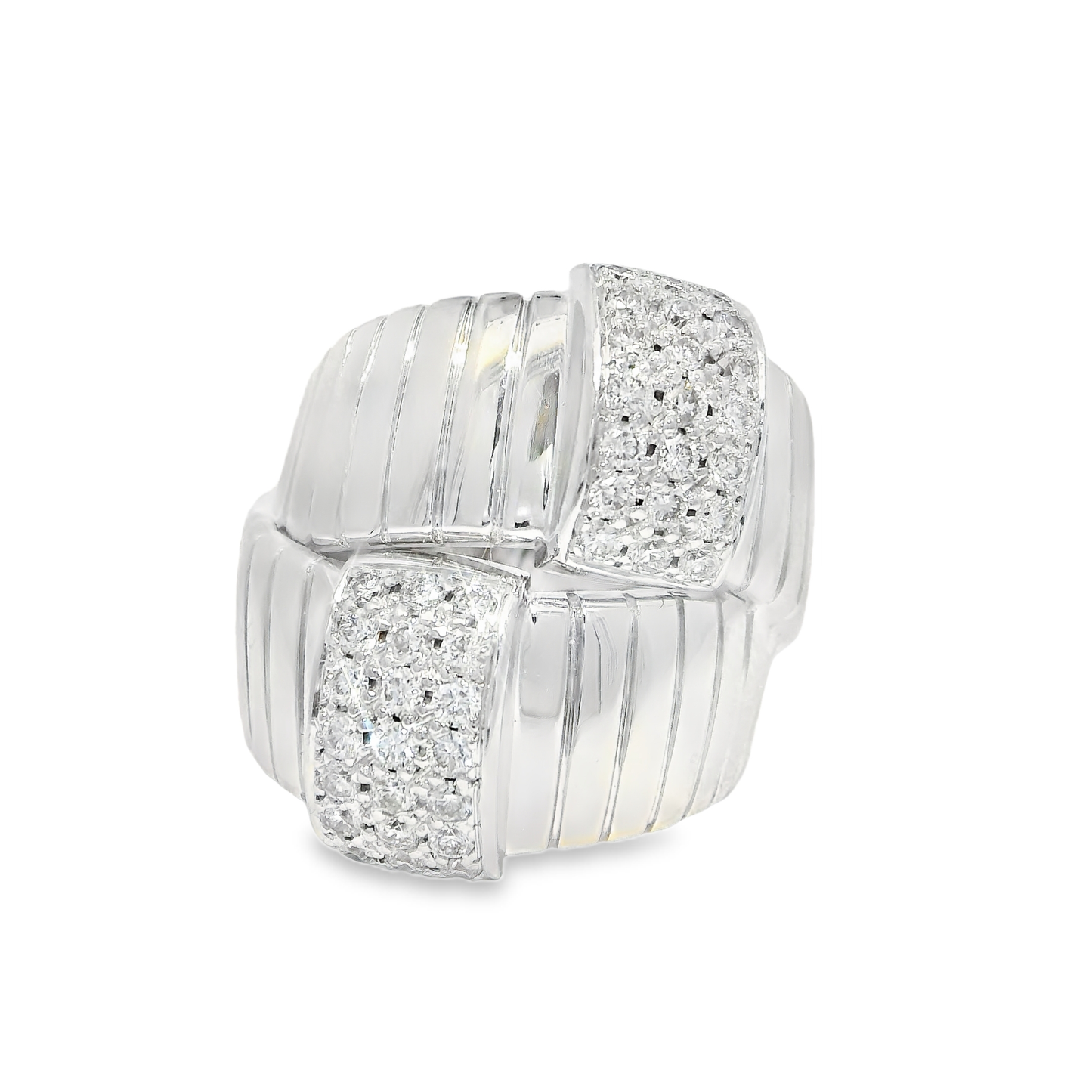 0.80CT Diamond Ring 14K White Gold