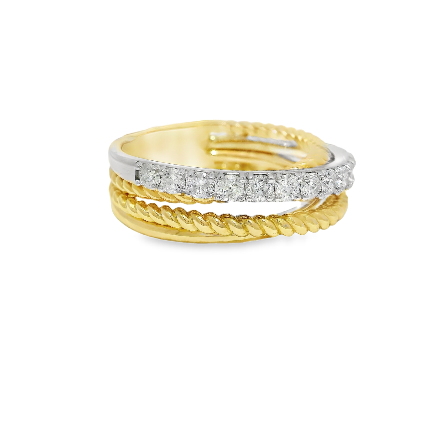 .59CT Diamond Ring 14K White and Gold