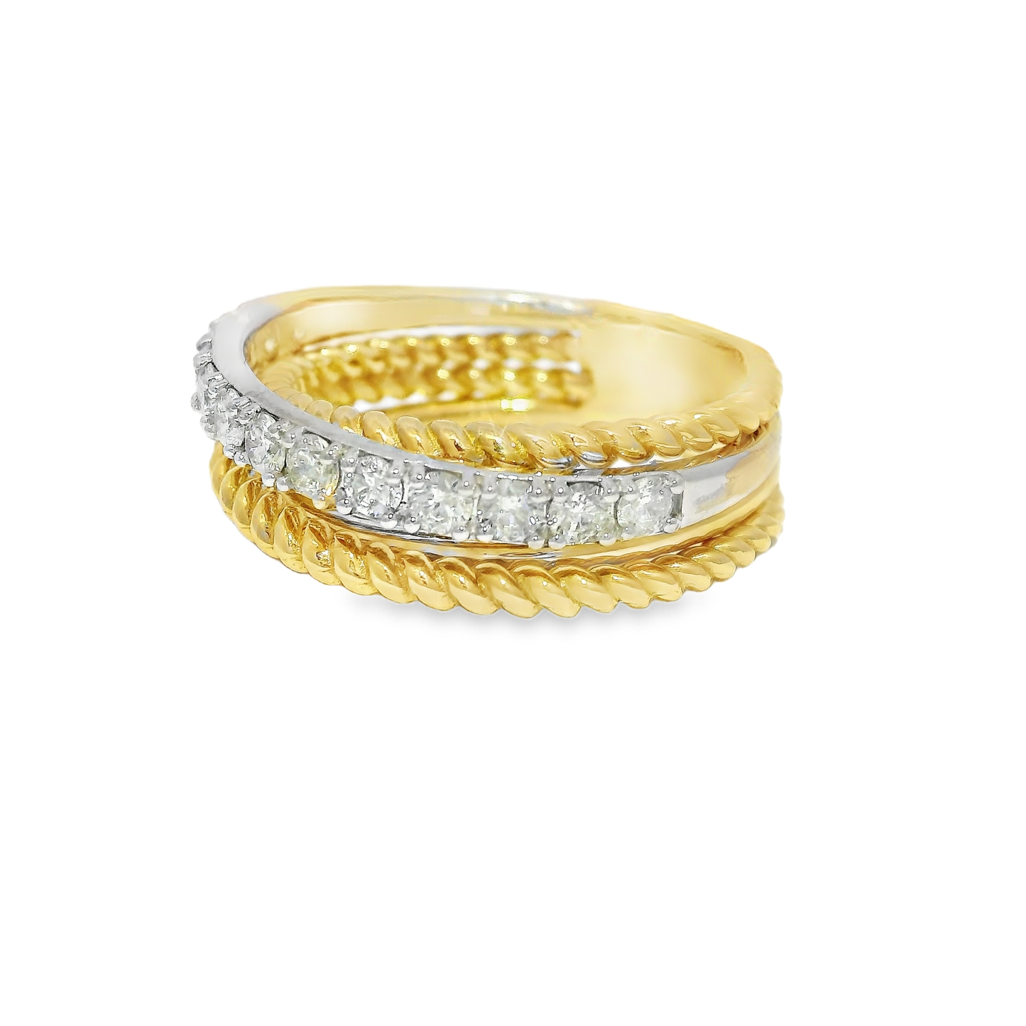 .59CT Diamond Ring 14K White and Gold