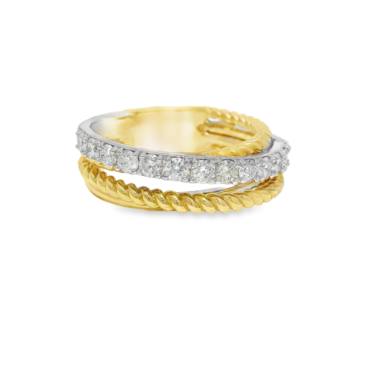 .59CT Diamond Ring 14K White and Gold