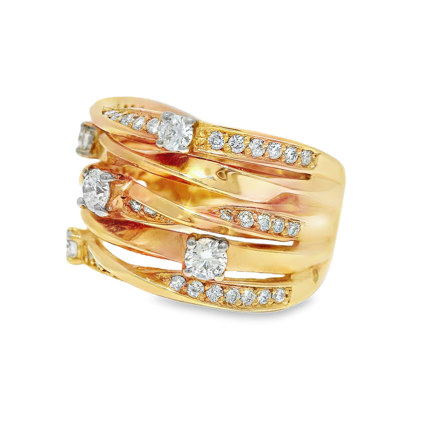 0.97CT Diamond Ring 14K Rose Gold
