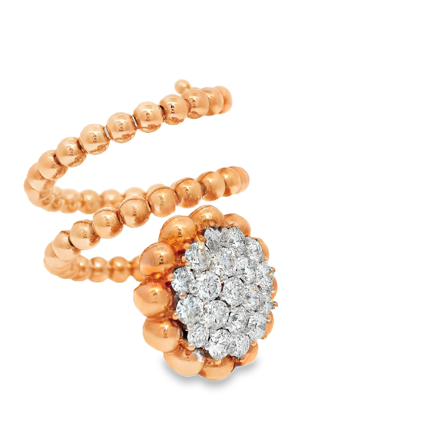 1.19CT Diamond Ring 18K Rose Gold