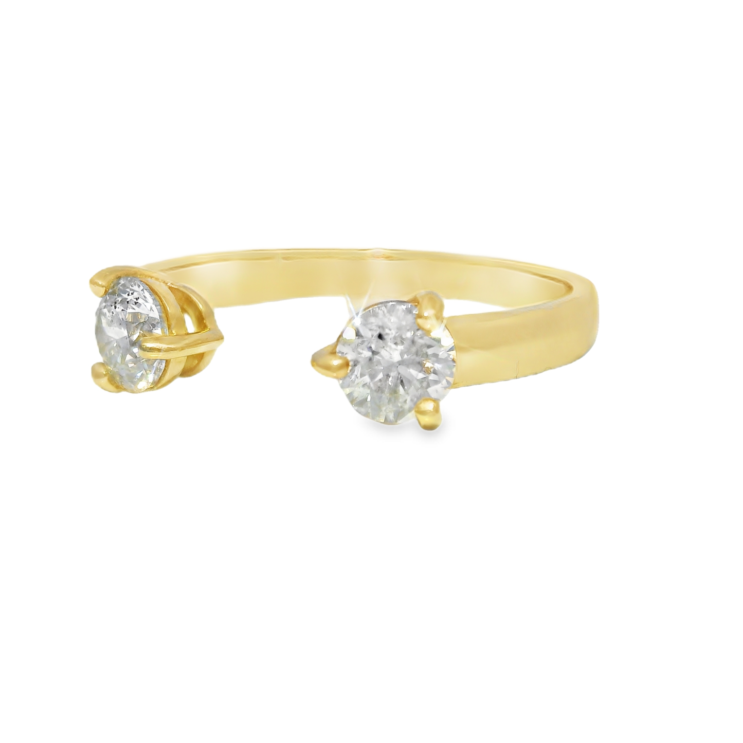 0.62CT Diamond Ring 18k Yellow Gold
