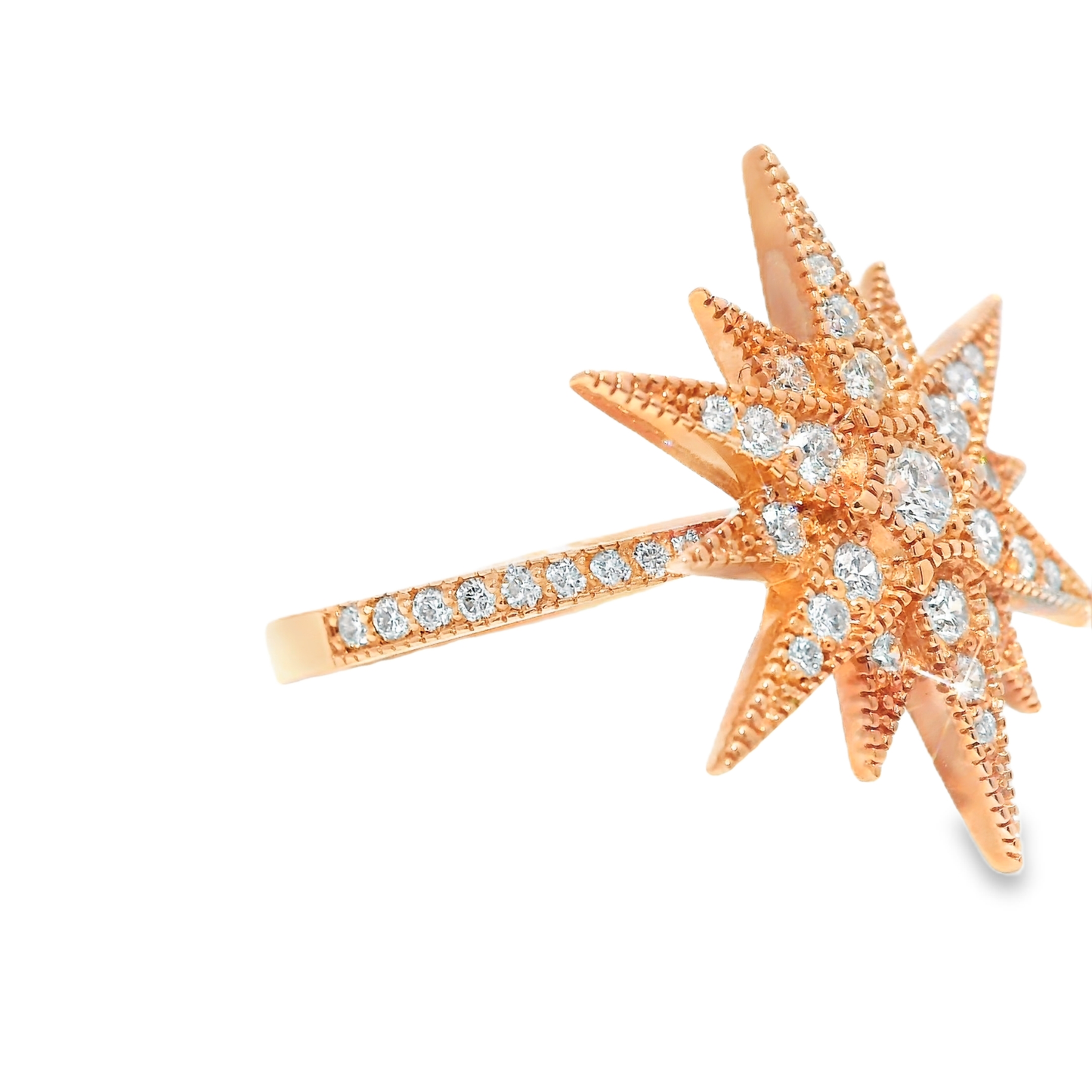 0.49CT Diamond Ring 14k Rose Gold
