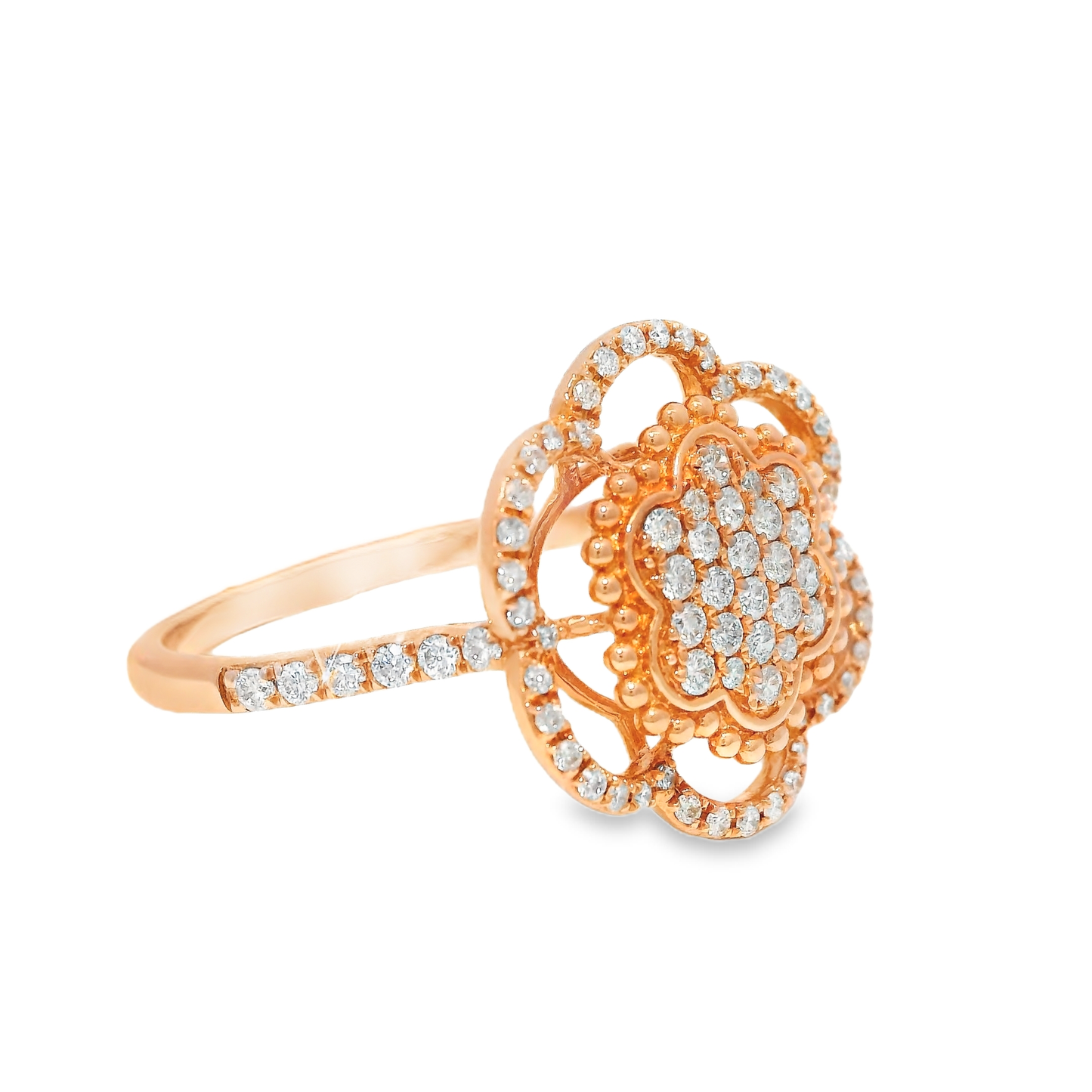 0.39CT Diamond Ring 14k Rose Gold