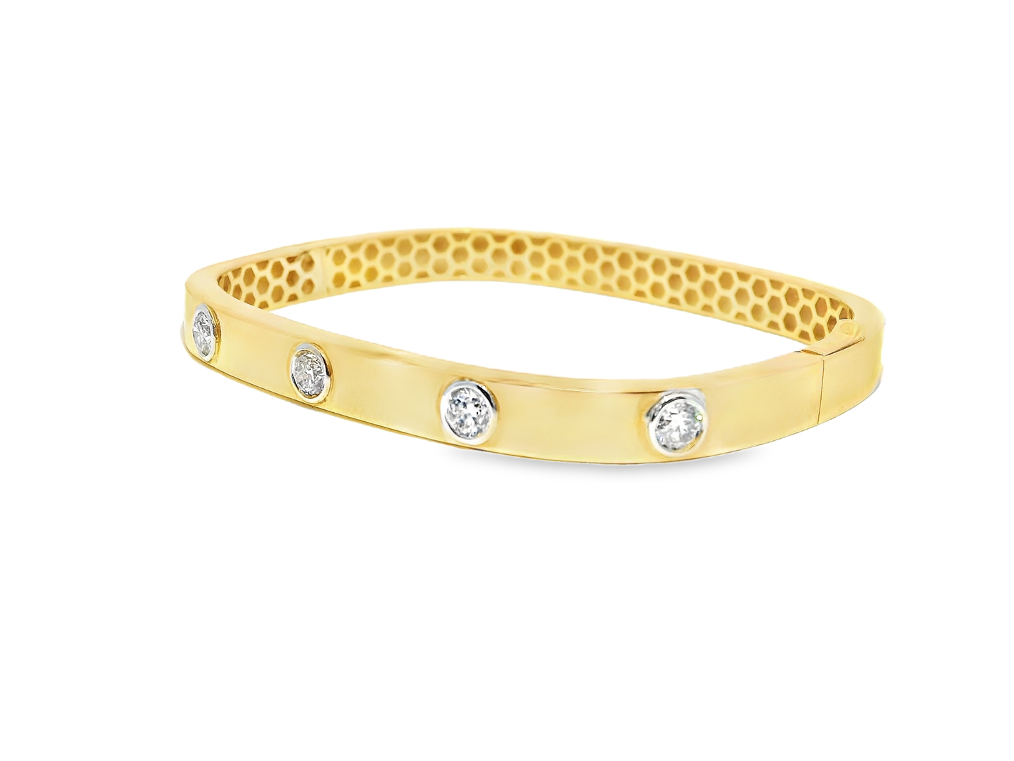 1.19CT Diamond Bangle 18k Rose Gold