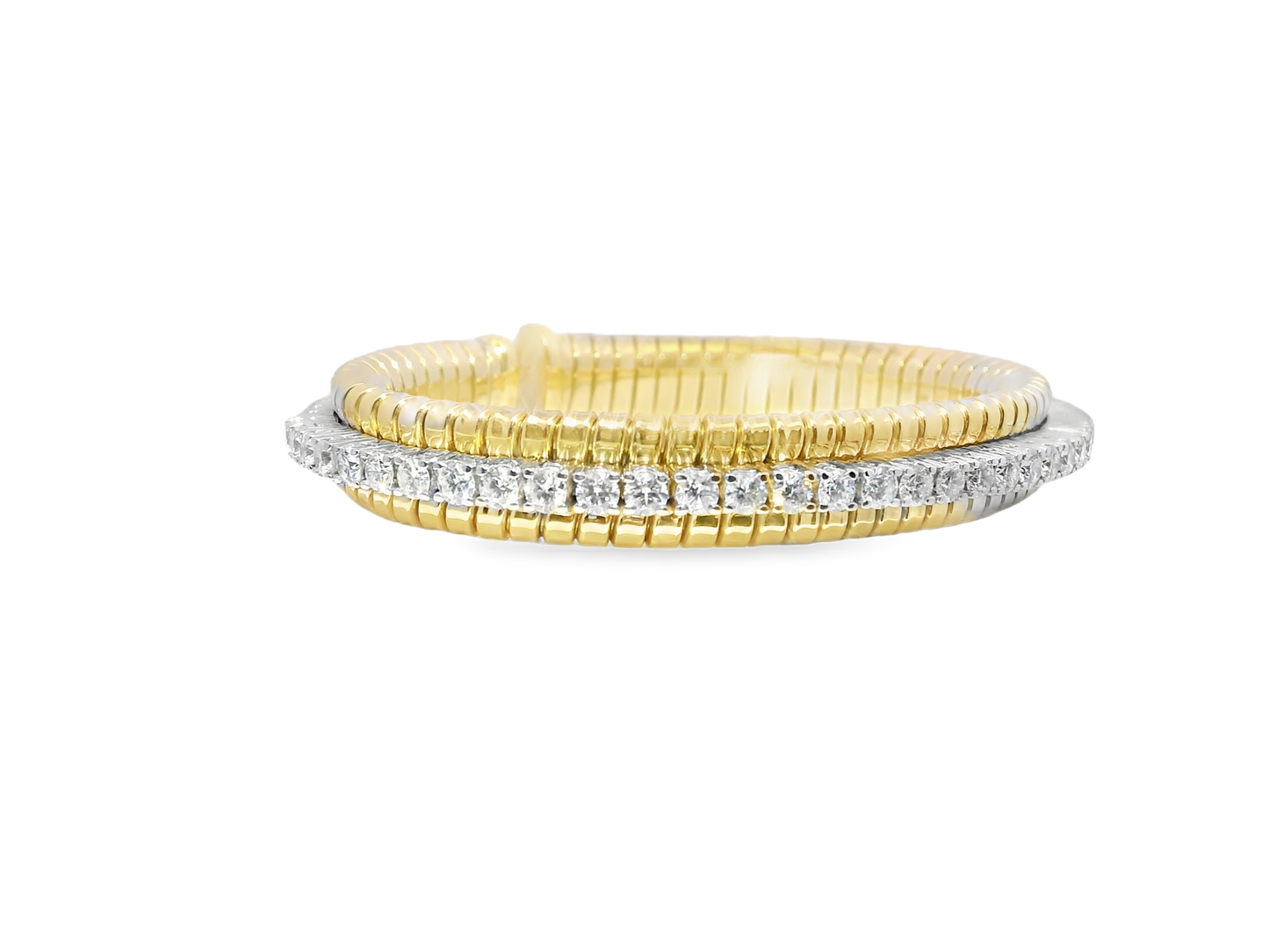 3.79CT Diamond Bangle 14K Yellow Gold