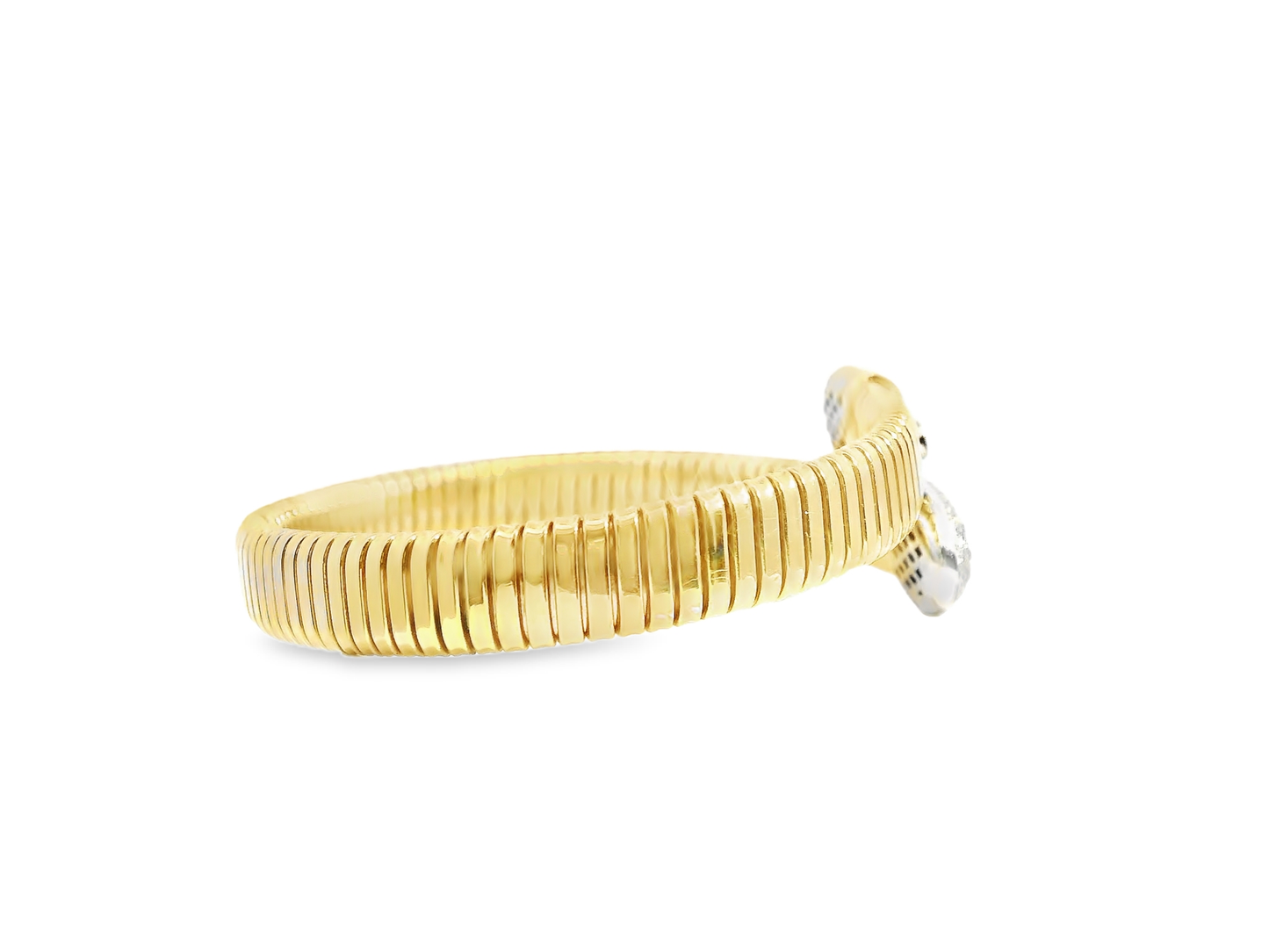 0.96CT Diamond Bangle 14k Yellow Gold