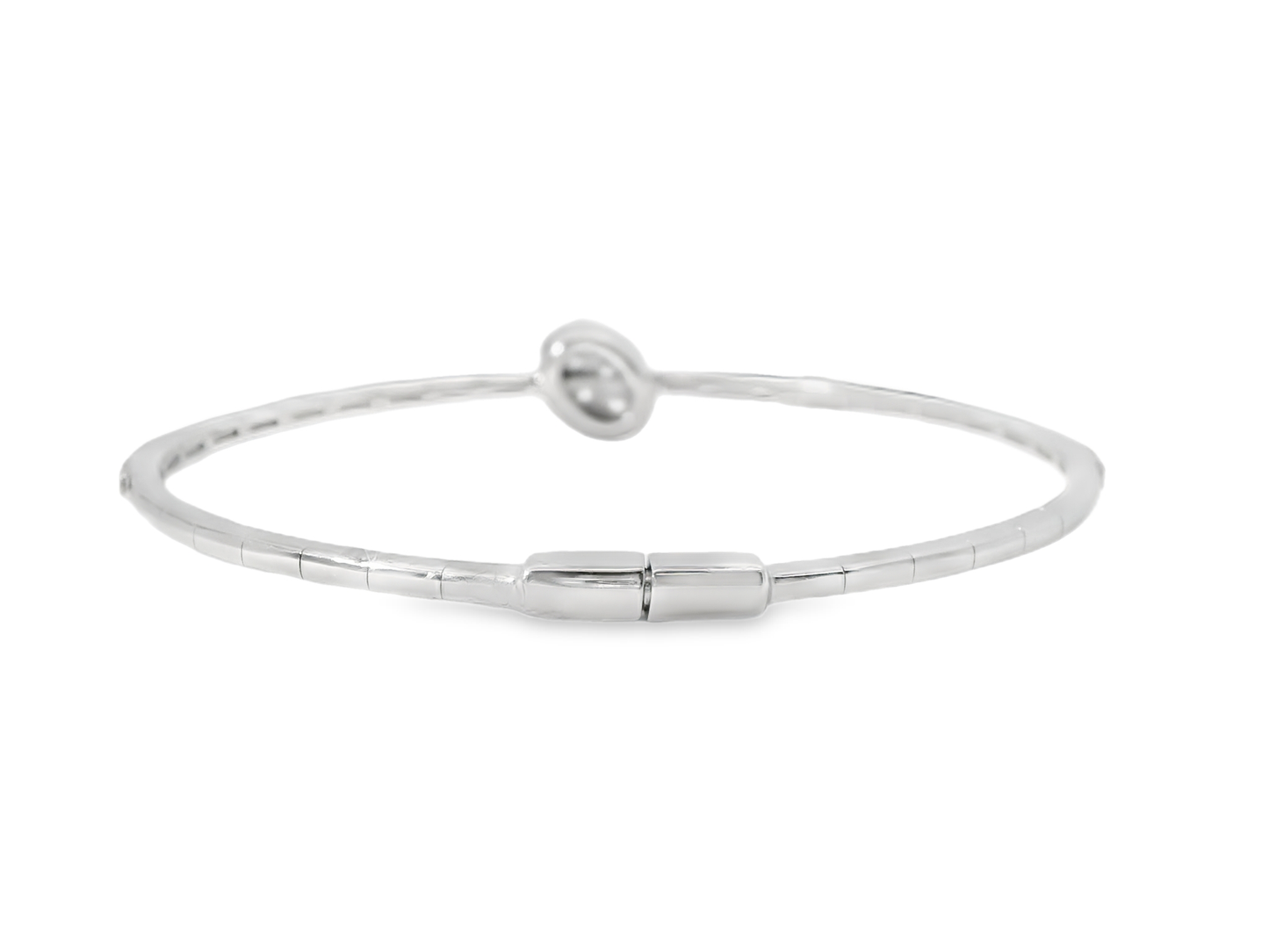 0.92CT Diamond Bangle 18k White Gold