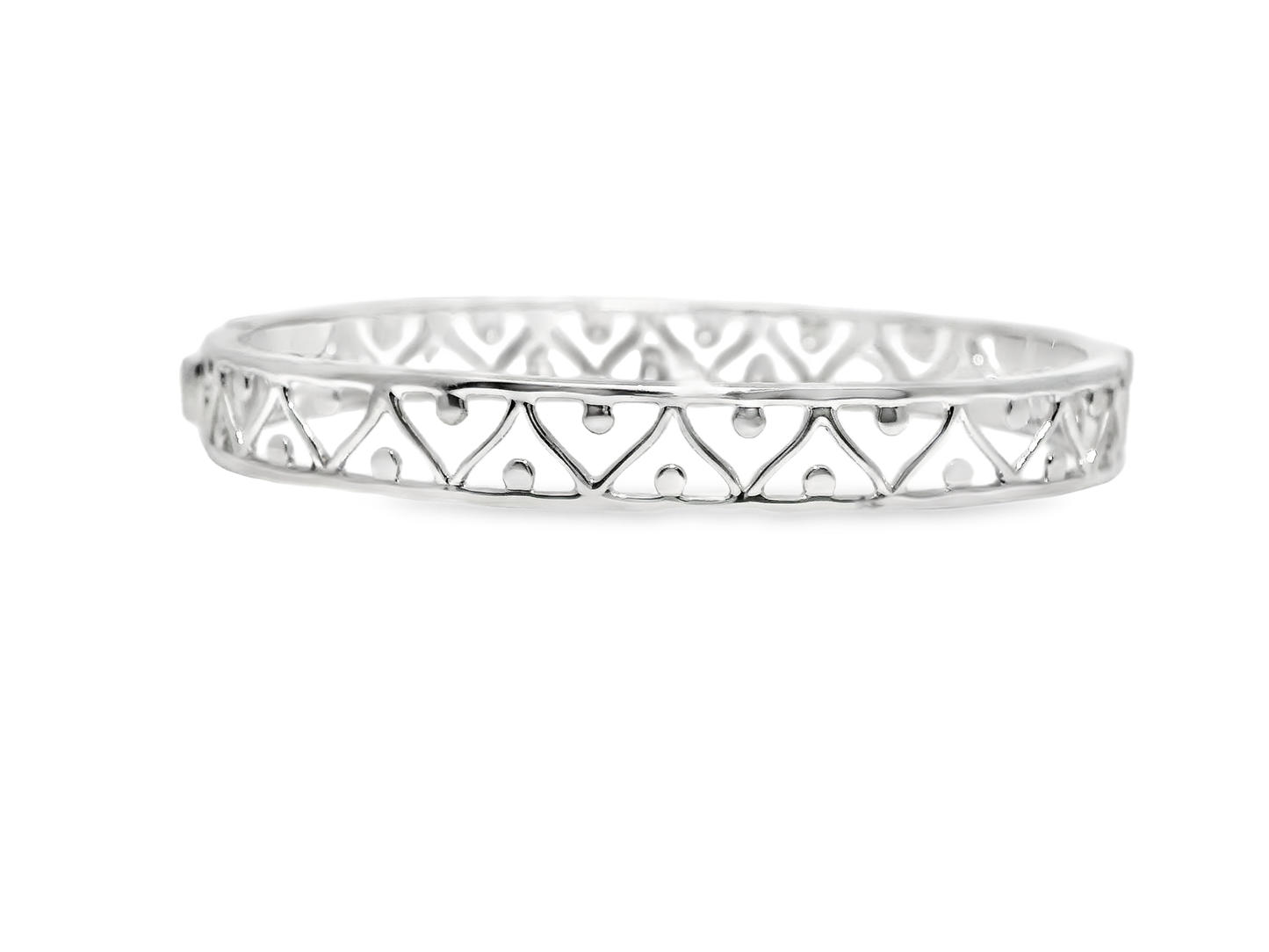 1.85CT Diamond Bangle 18k White Gold