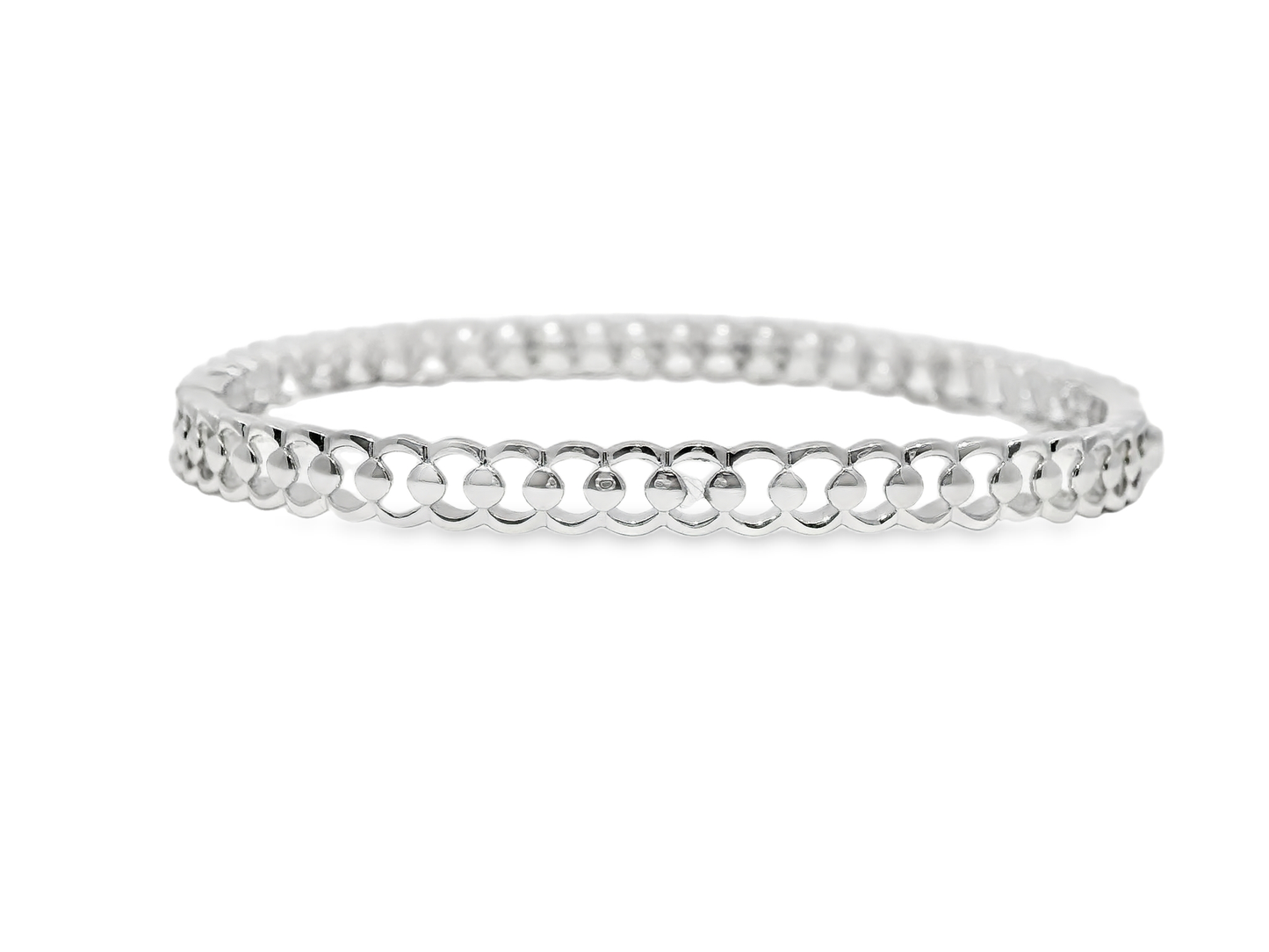 1.65CT Diamond Bangle 18k White Gold