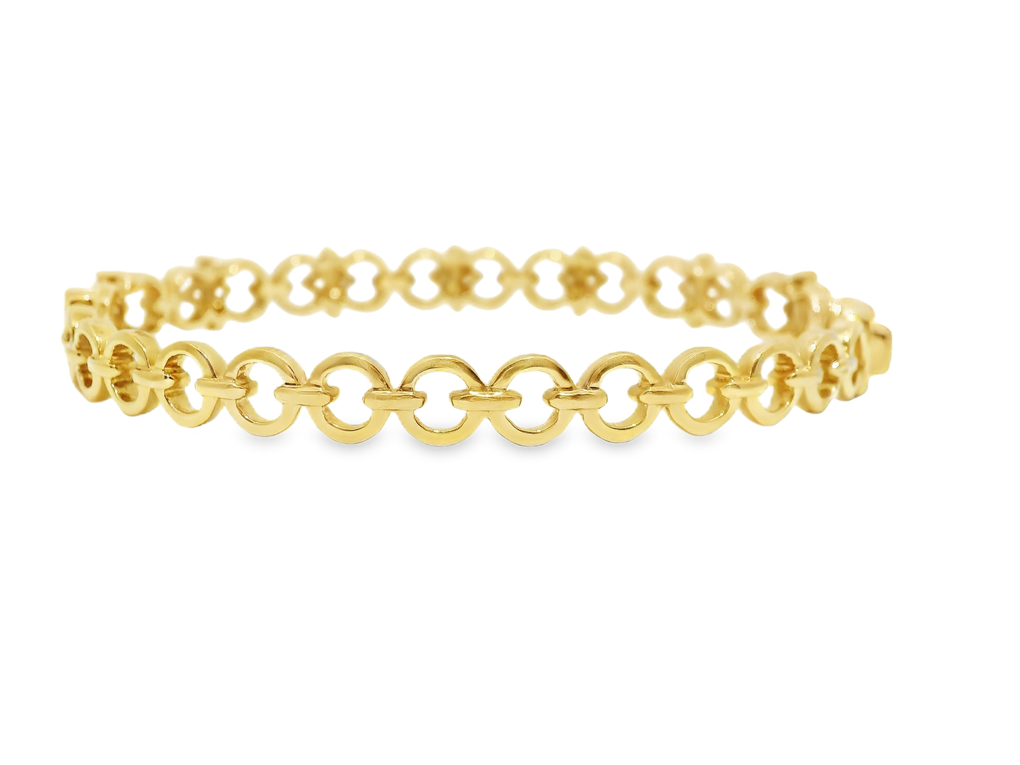 1.55CT Diamond Bangle 18k Yellow Gold