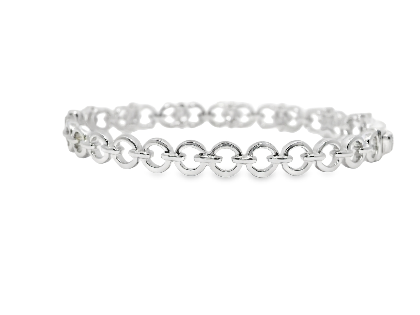 1.60CT Diamond Bangle 18k White Gold