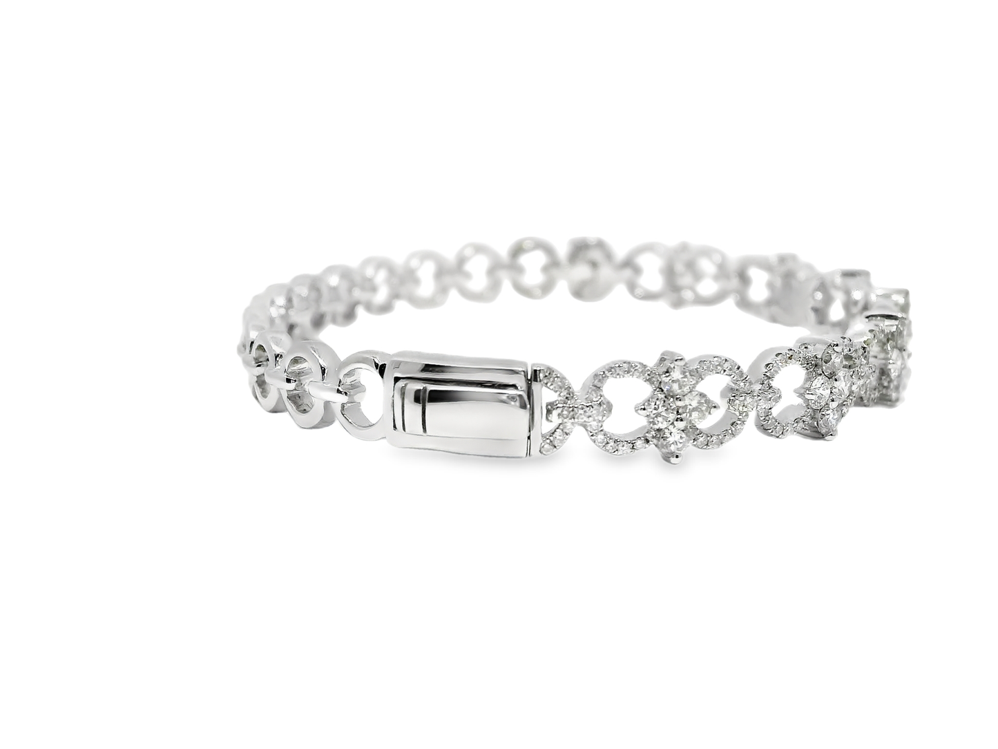 1.60CT Diamond Bangle 18k White Gold