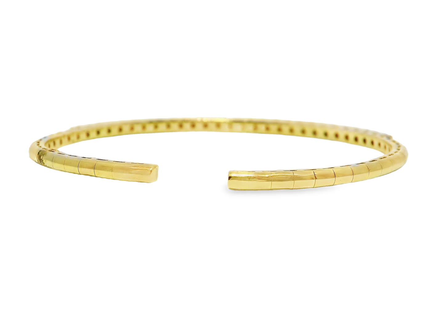1.05CT Diamond Bangle 14k Yellow Gold