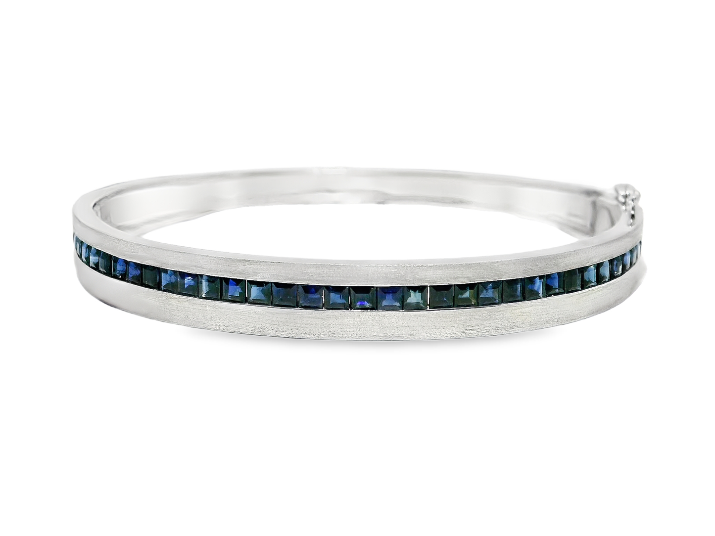 3.22CT Blue Sapphire 14k White Gold
