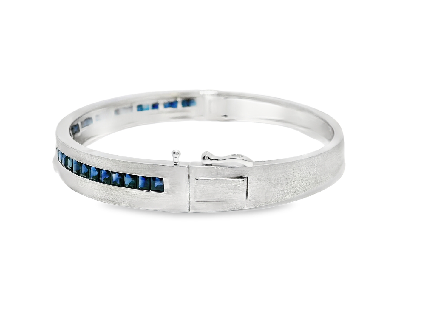 3.22CT Blue Sapphire 14k White Gold