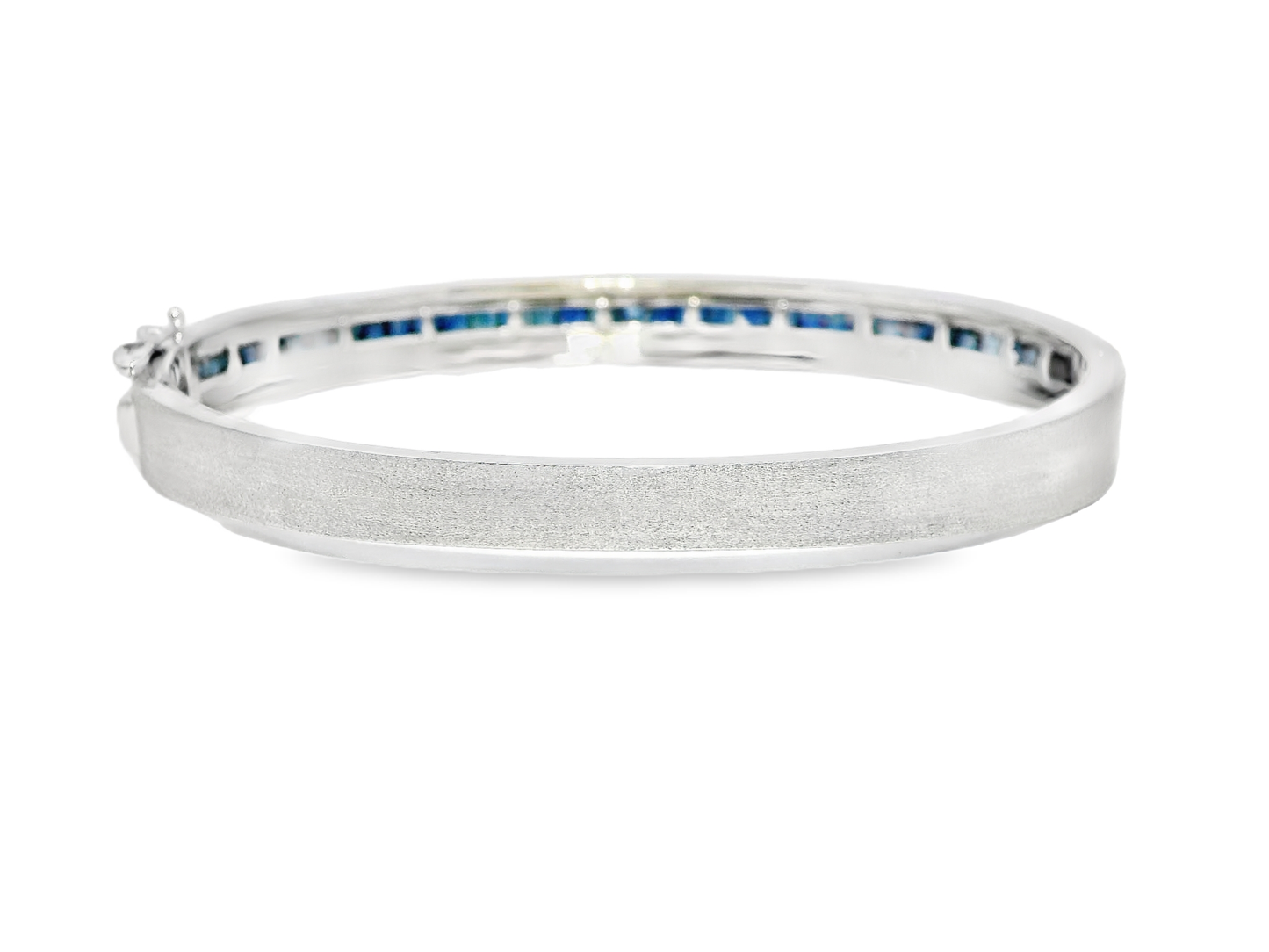 3.22CT Blue Sapphire 14k White Gold