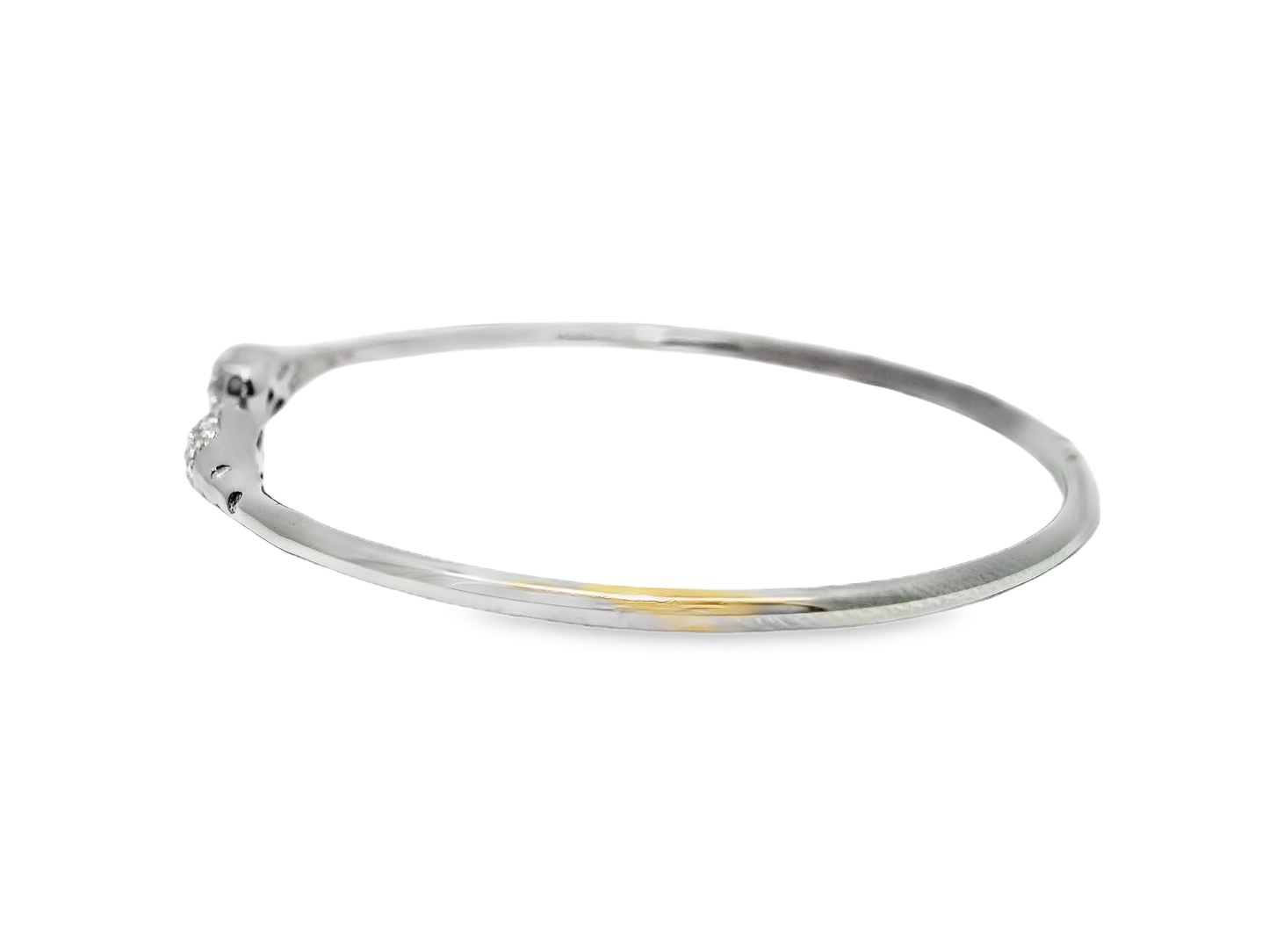 0.45CT Diamond Bangle 18k White Gold