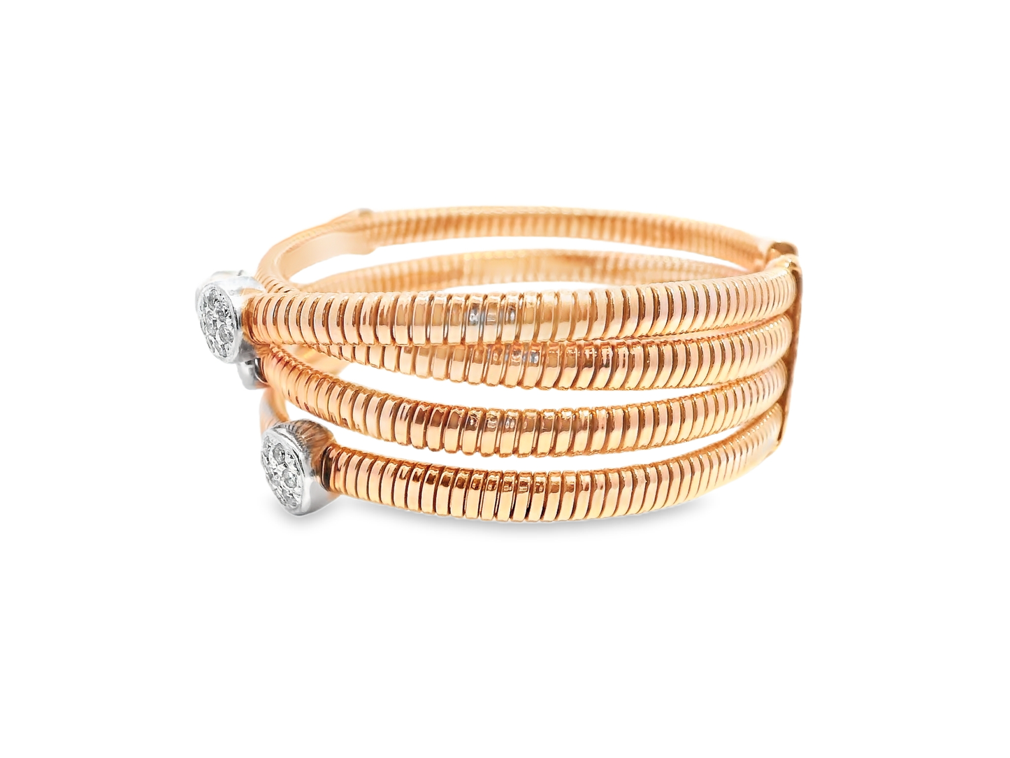 1.14Ct Diamond Bangle 14k Rose Gold