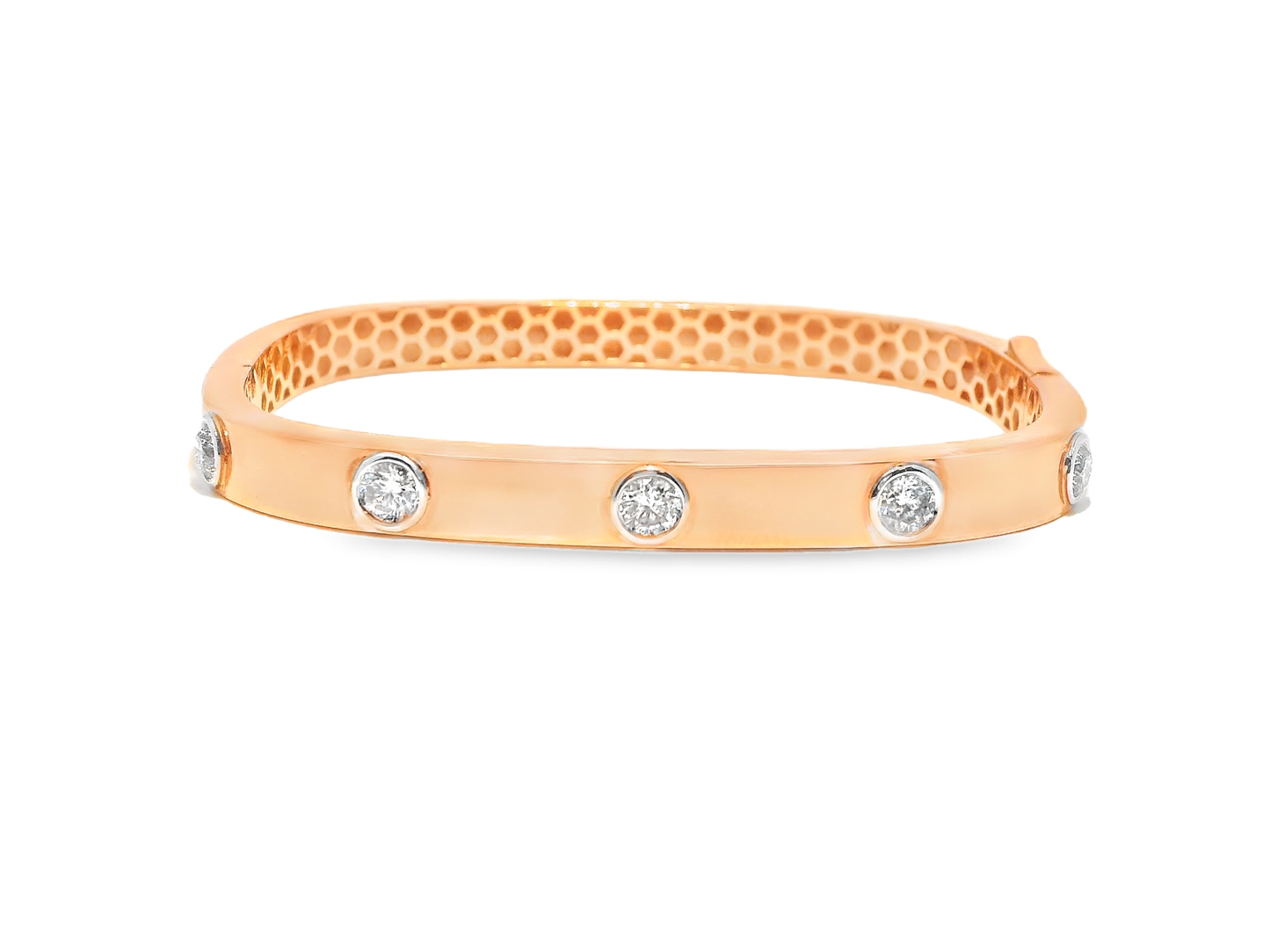 1.19CT Diamond Bangle 18k Rose Gold