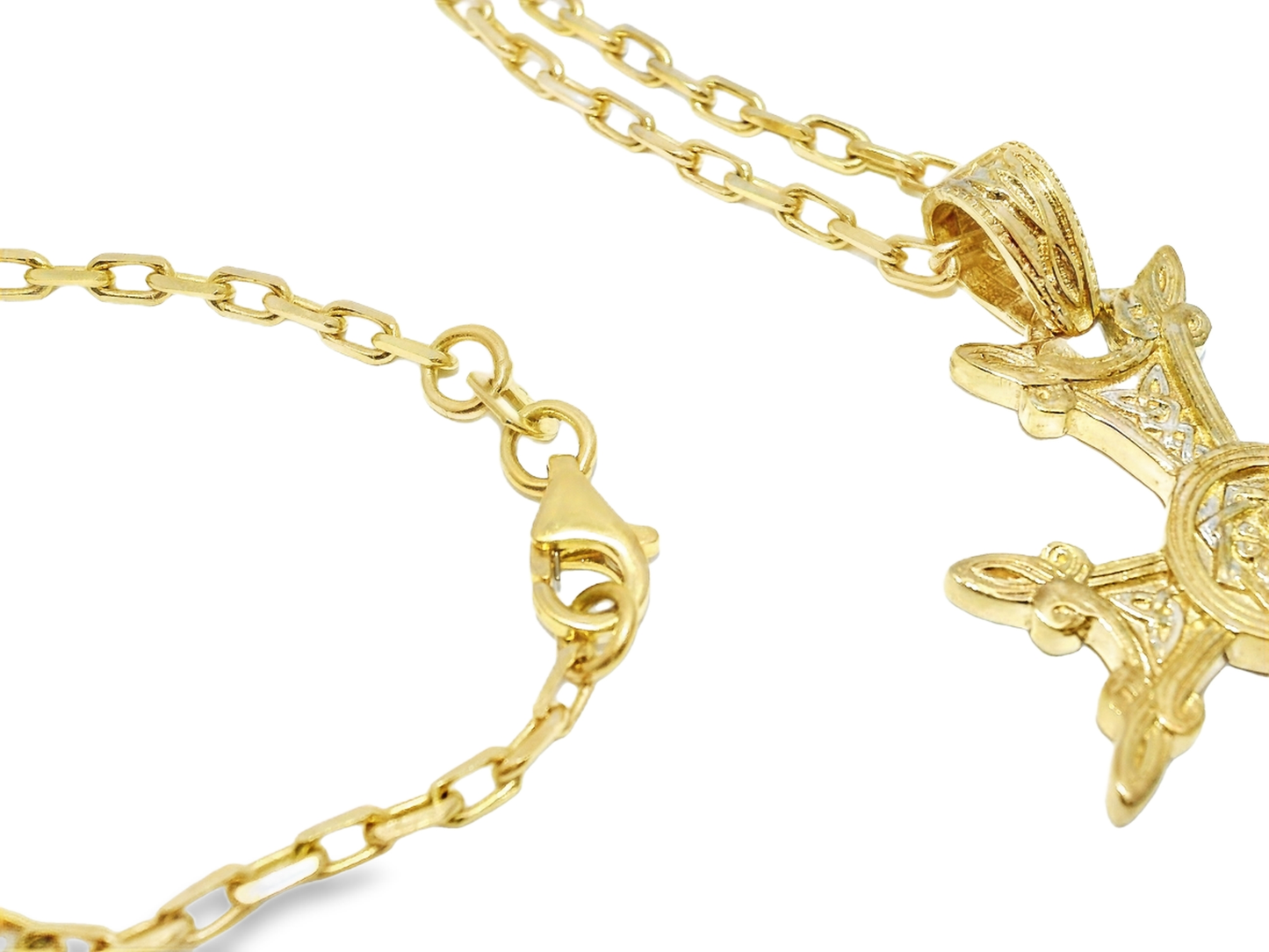 Plain Cross Pendant 14k Yellow Gold