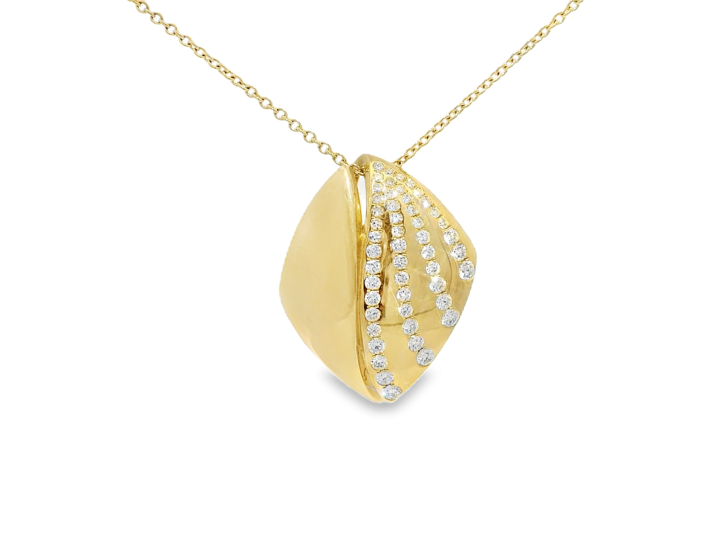 0.47Ct Diamond Pendant 14k Yellow Gold