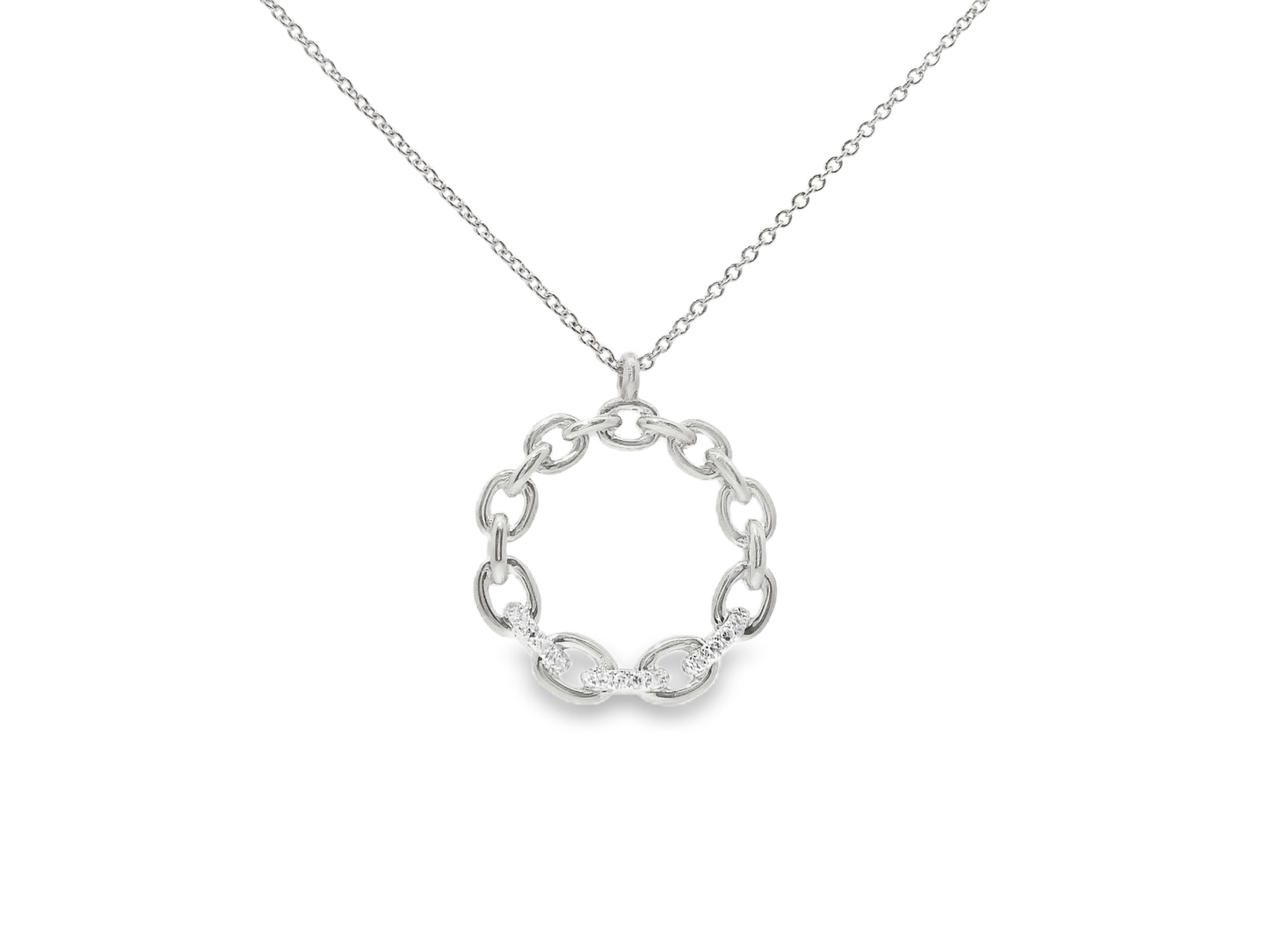 0.06CT Diamond Pendant 14k Gold