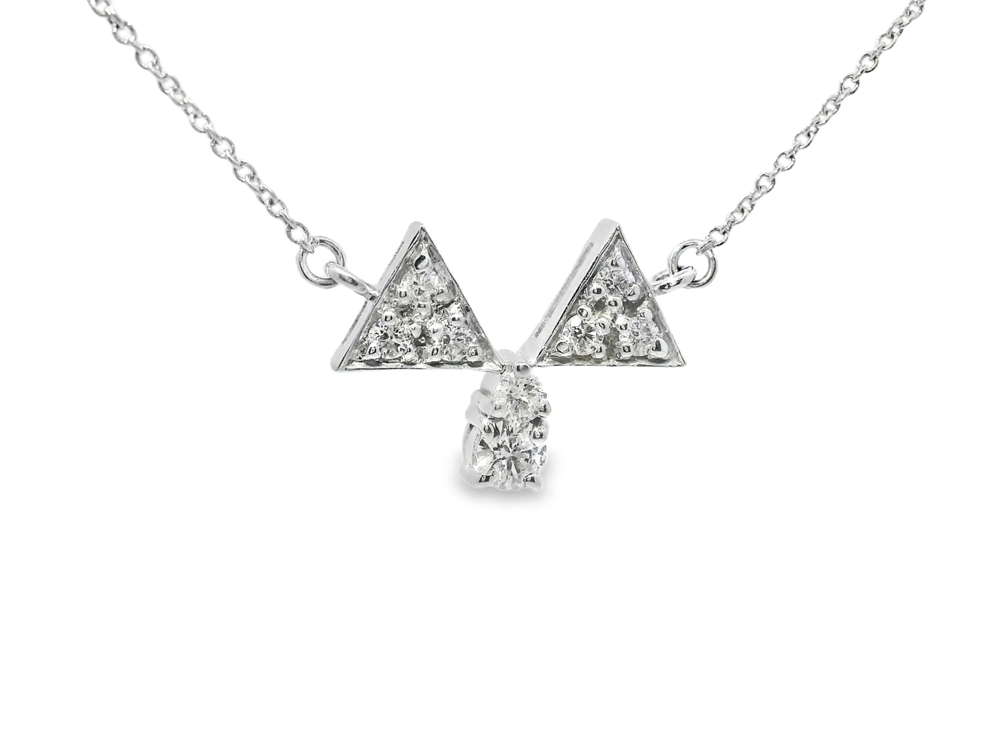 0.52CT Diamond Pendant 14k White Gold
