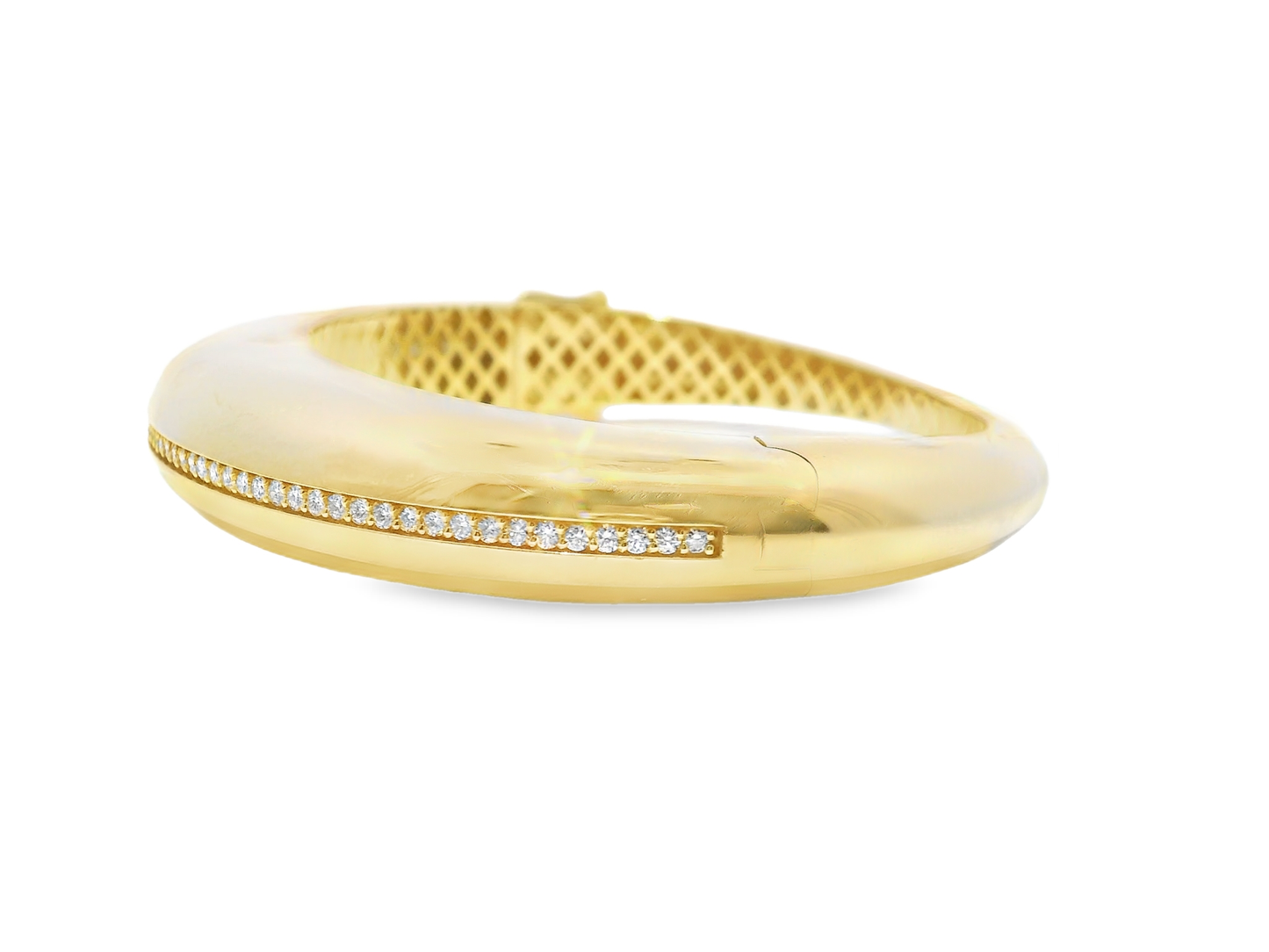 0.93CT Diamond Bangle 14k Yellow Gold