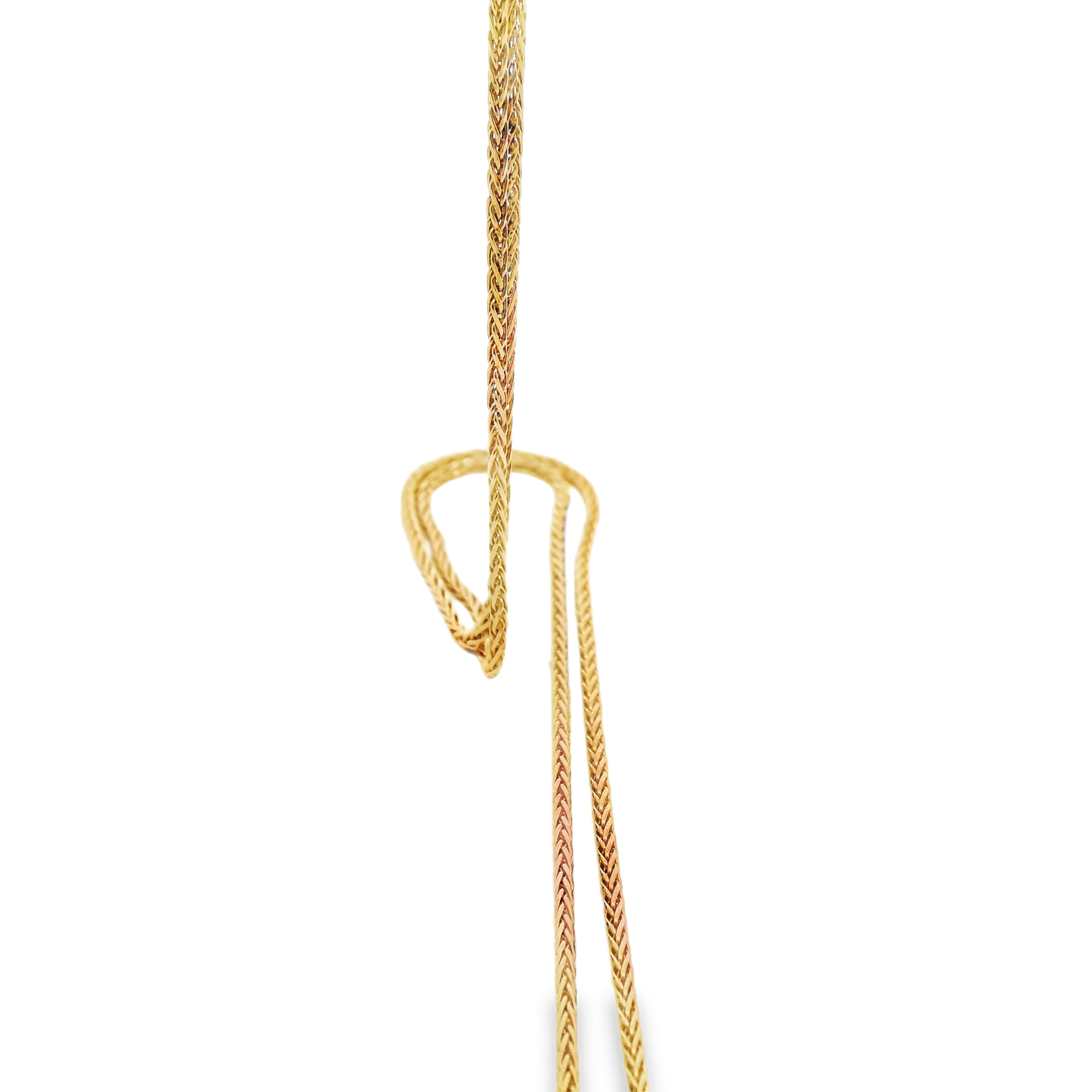 0.68CT Diamond Lariat Pendant 14k Rose Gold