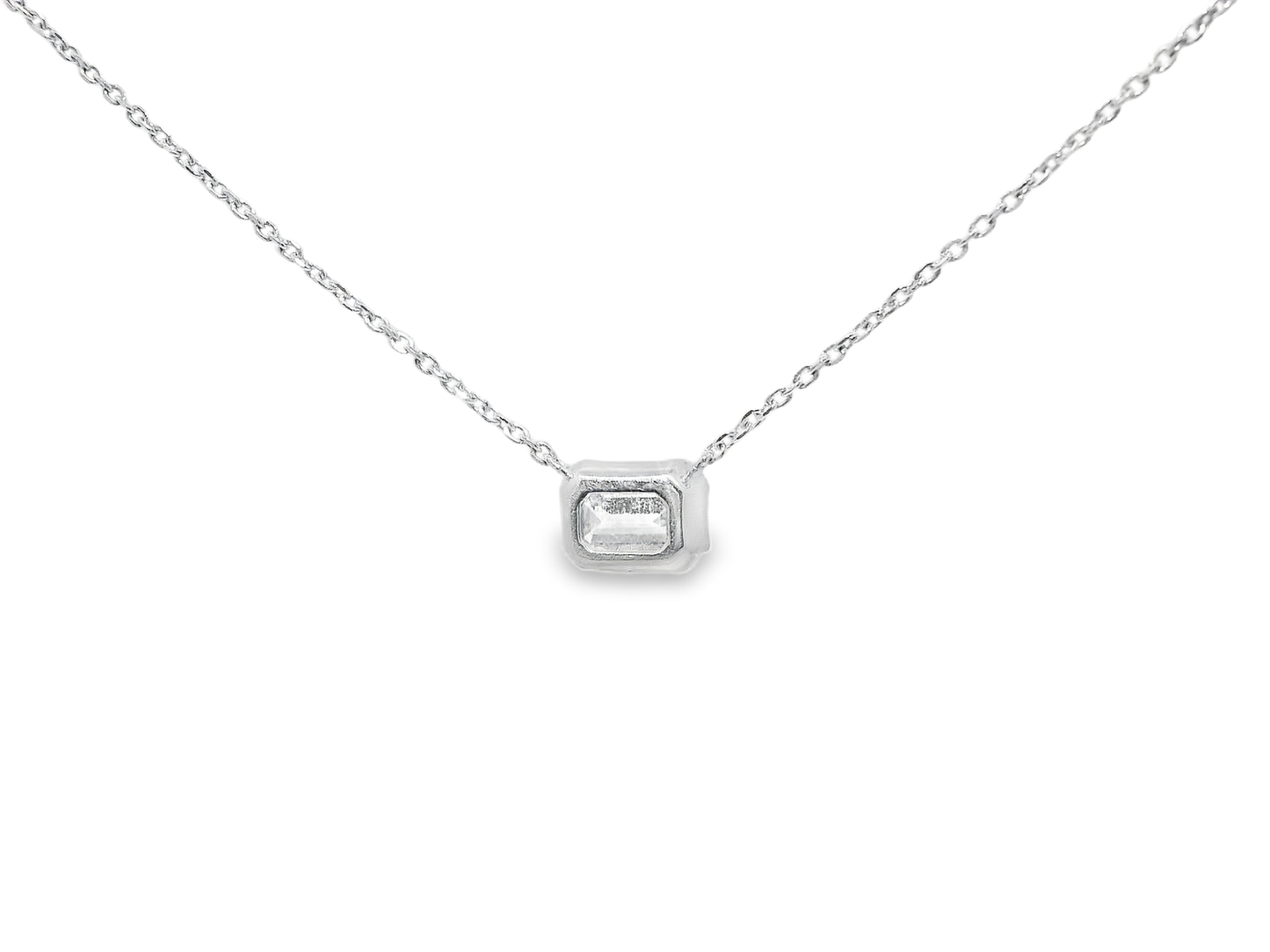 0.43CT Diamond Pendant 18k White Gold