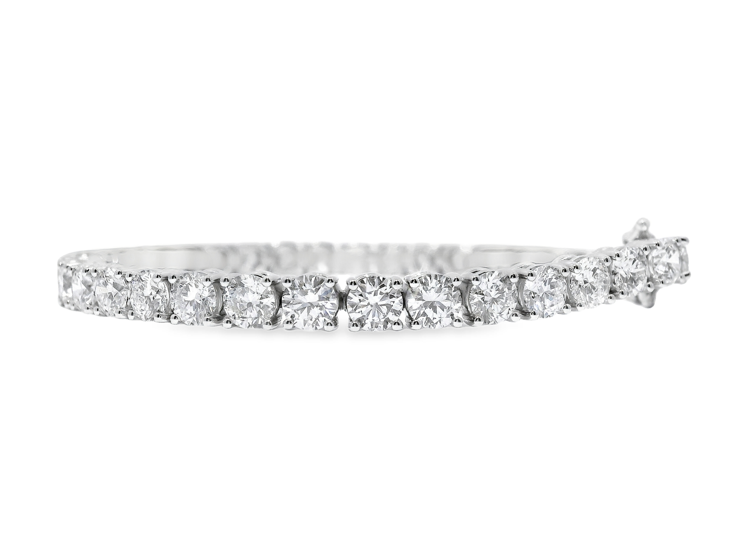 12.22CT Lab Diamond Bracelet 14k White Gold