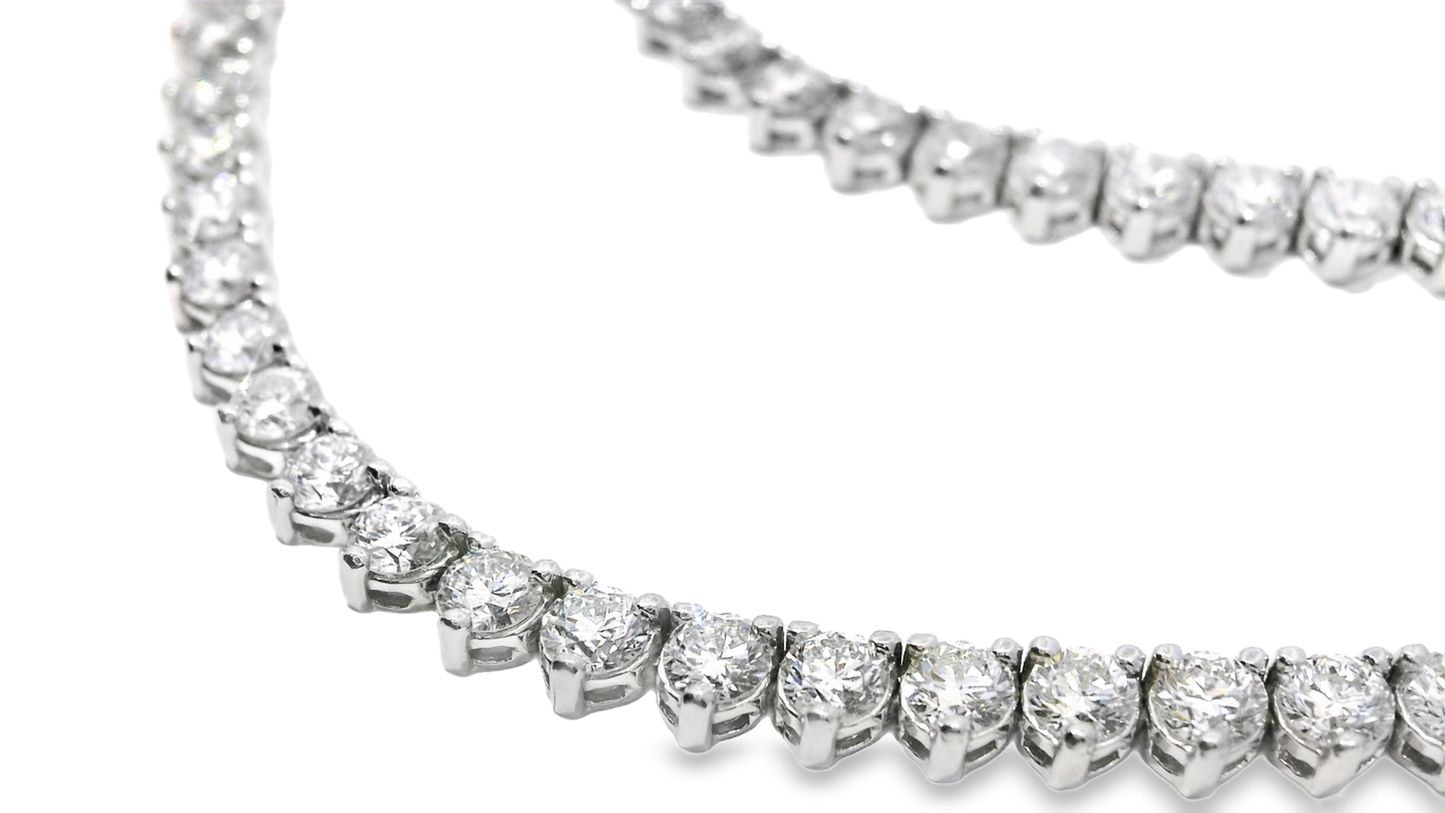 25.63CT Lab Diamond Necklace 14k White Gold