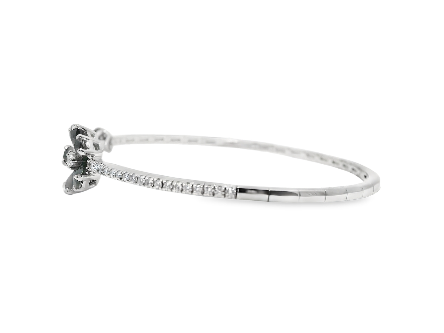 0.37CT Diamond 1.11Ct Black Diamond 18k White Gold