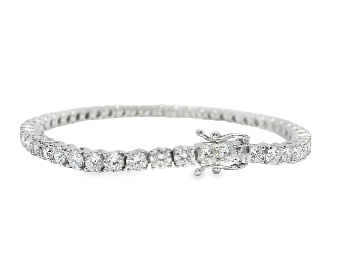 6.41CT Lab Diamond Bracelet 14k White Gold