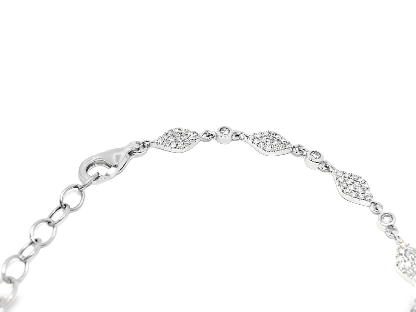 0.66CT Diamond Bracelet 14k White Gold