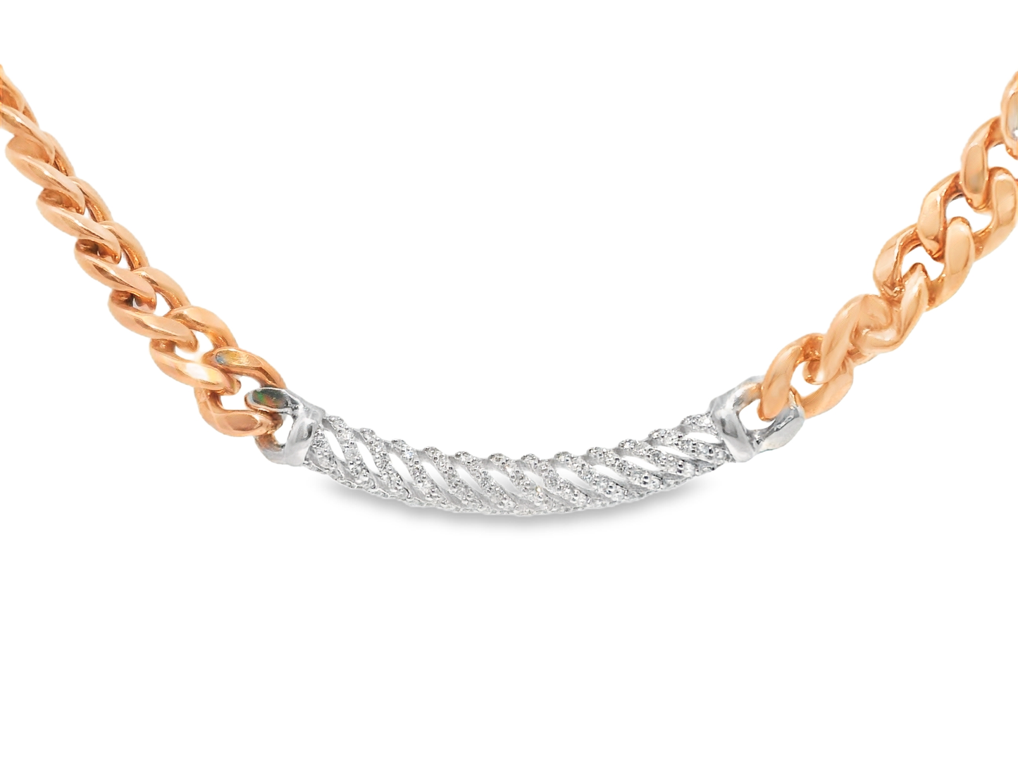 0.56CT Diamond Pendant 18k Rose Gold