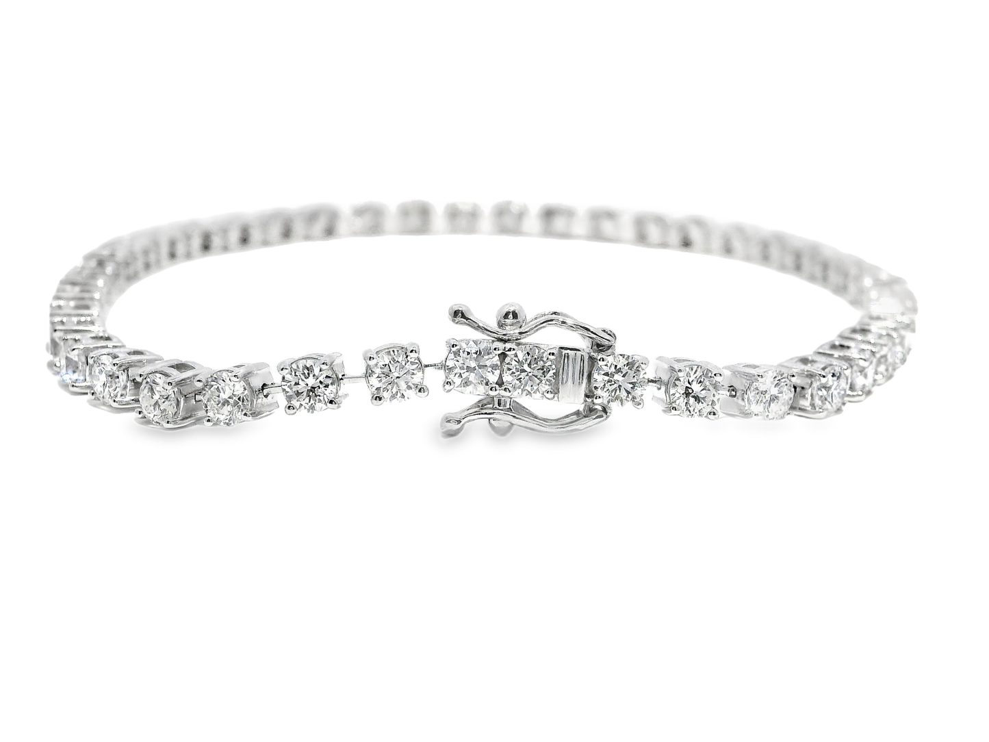 4.05Ct Diamond Bracelet 14k White Gold