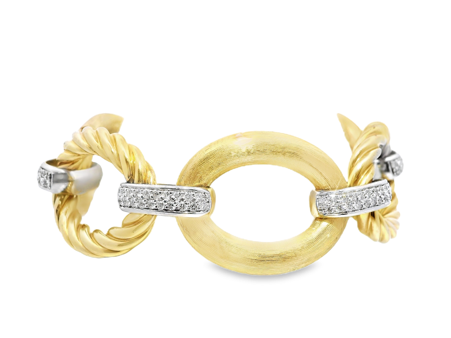 1.59CT Diamond Bracelet 14k Yellow Gold