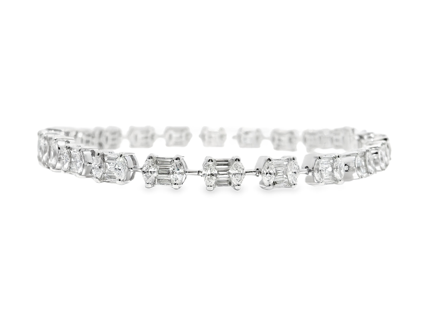 4.86CT Diamond Bracelet 18k White Gold