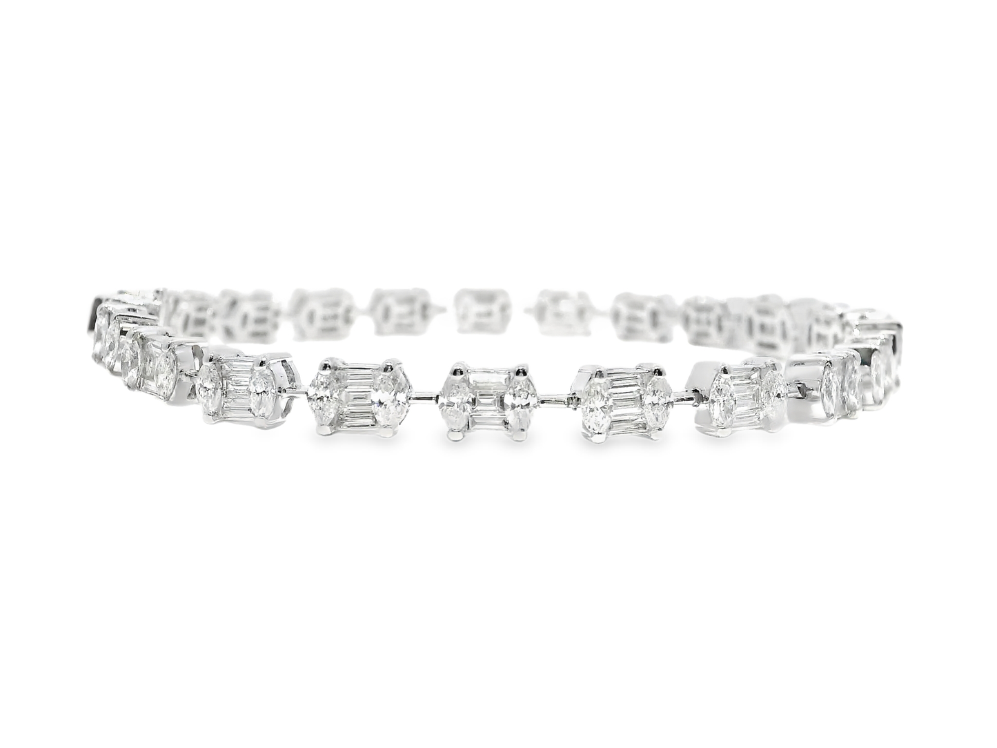 4.86CT Diamond Bracelet 18k White Gold