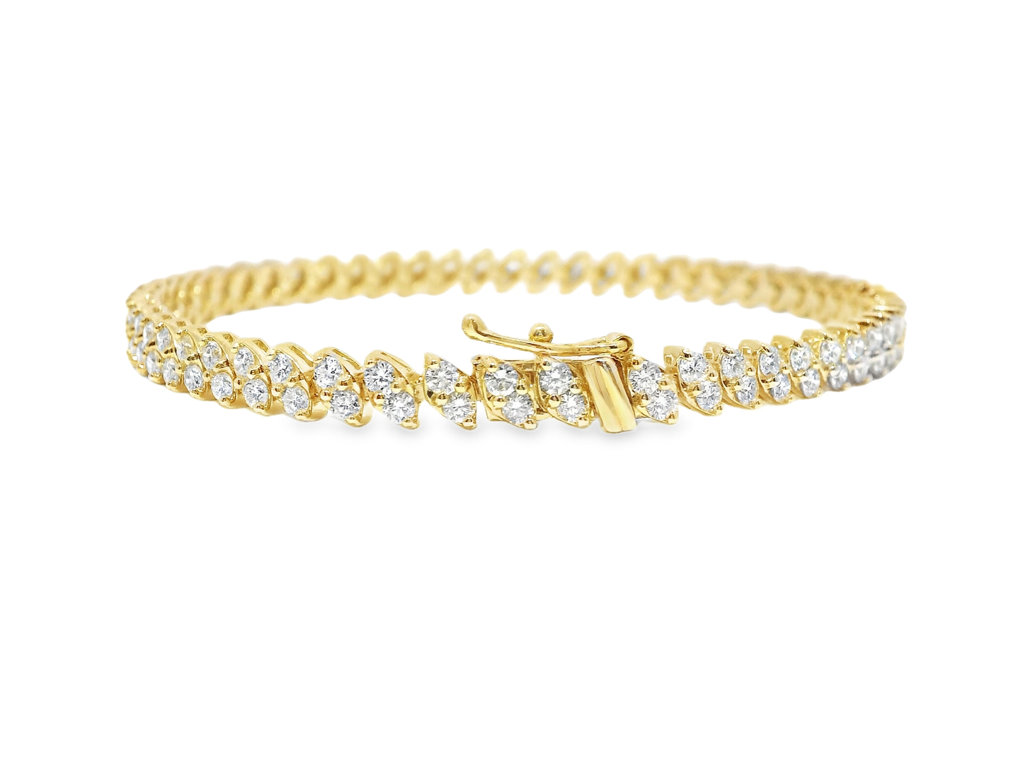 3.47CT Diamond Bracelet 14k Yellow Gold