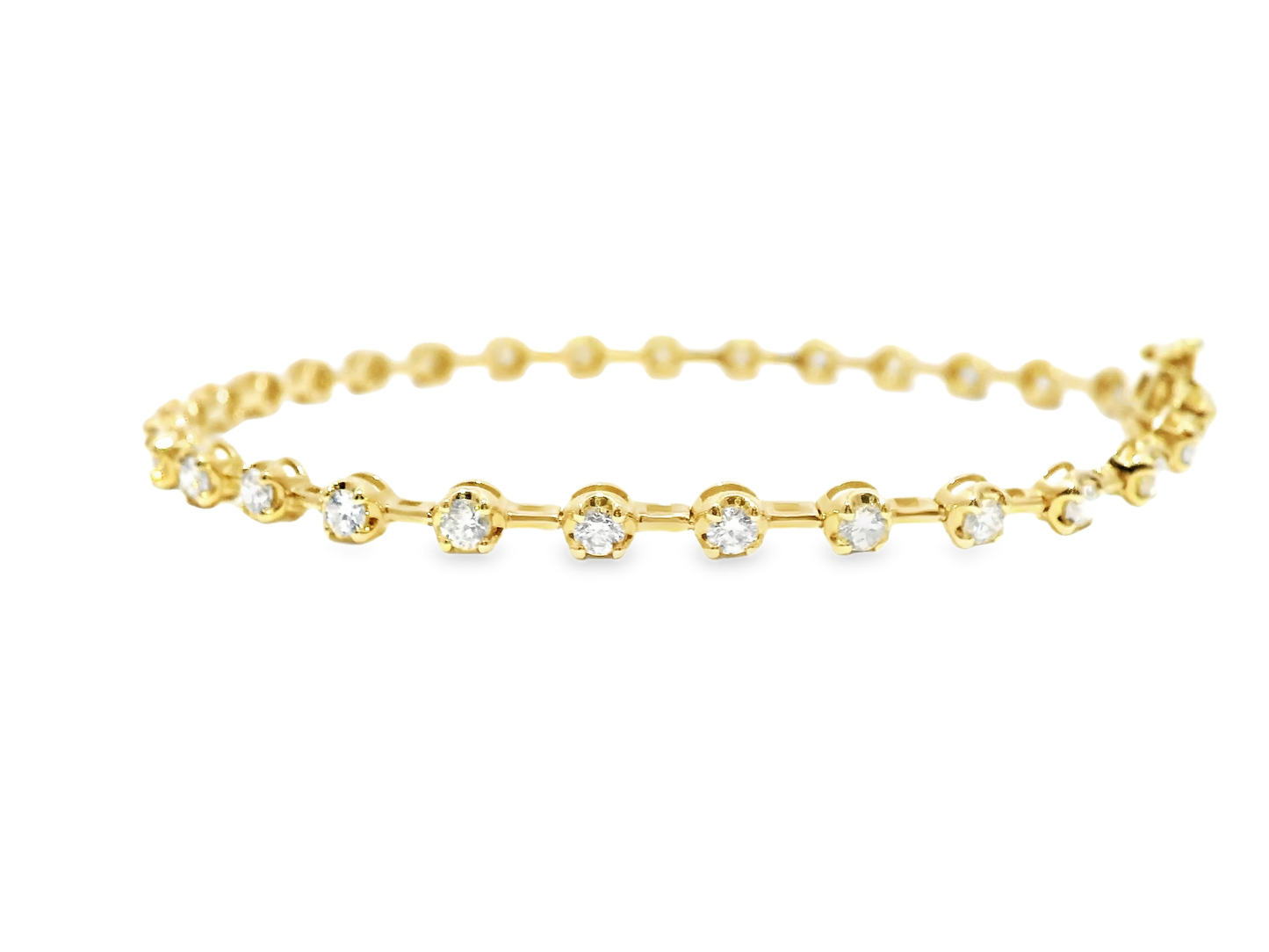 1.53CT Diamond Bracelet 14k Yellow Gold